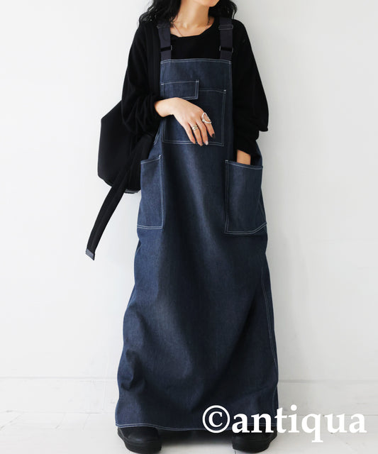 Denim Salopette skirt Ladies