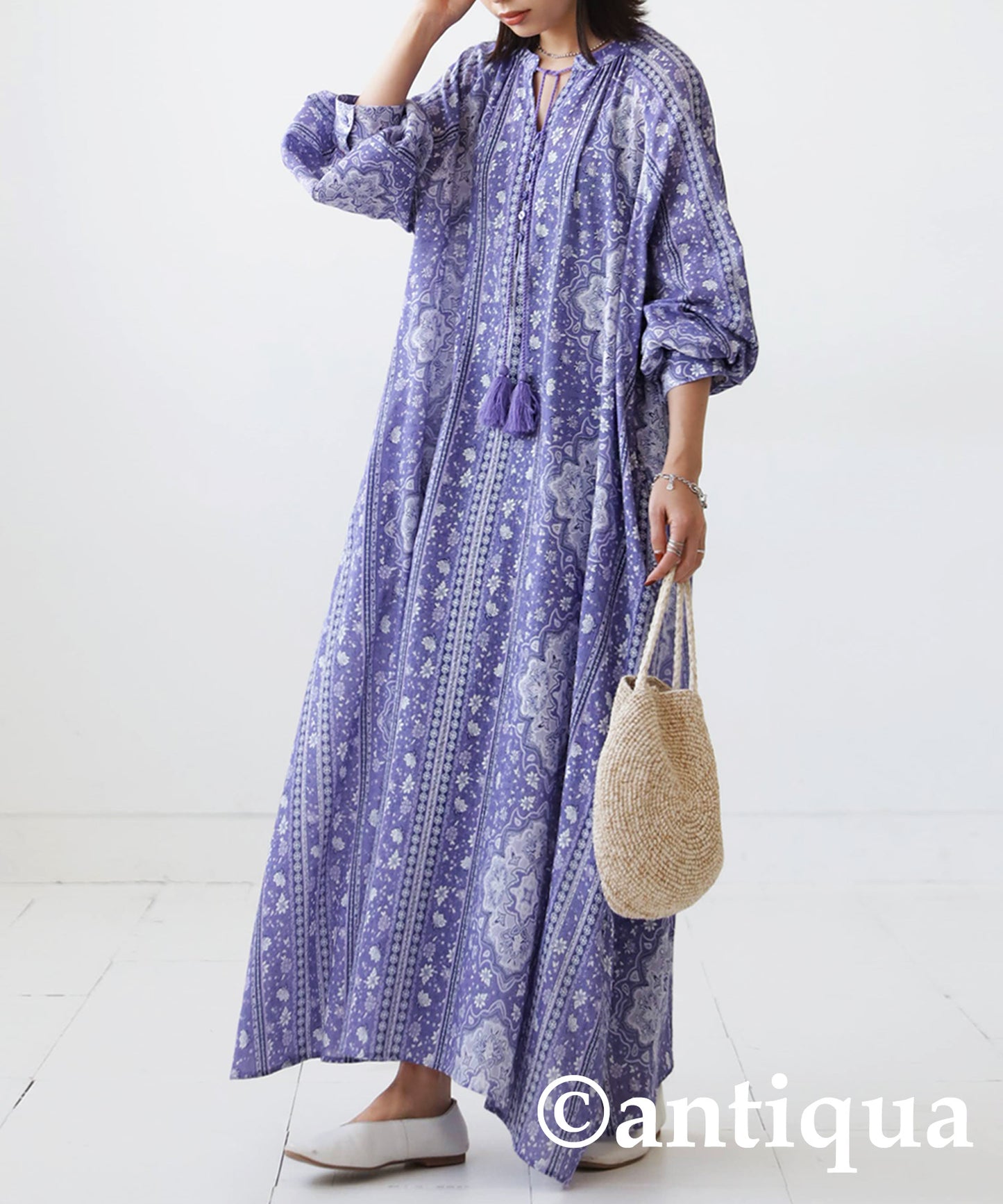 Ethnic pattern dress Ladies