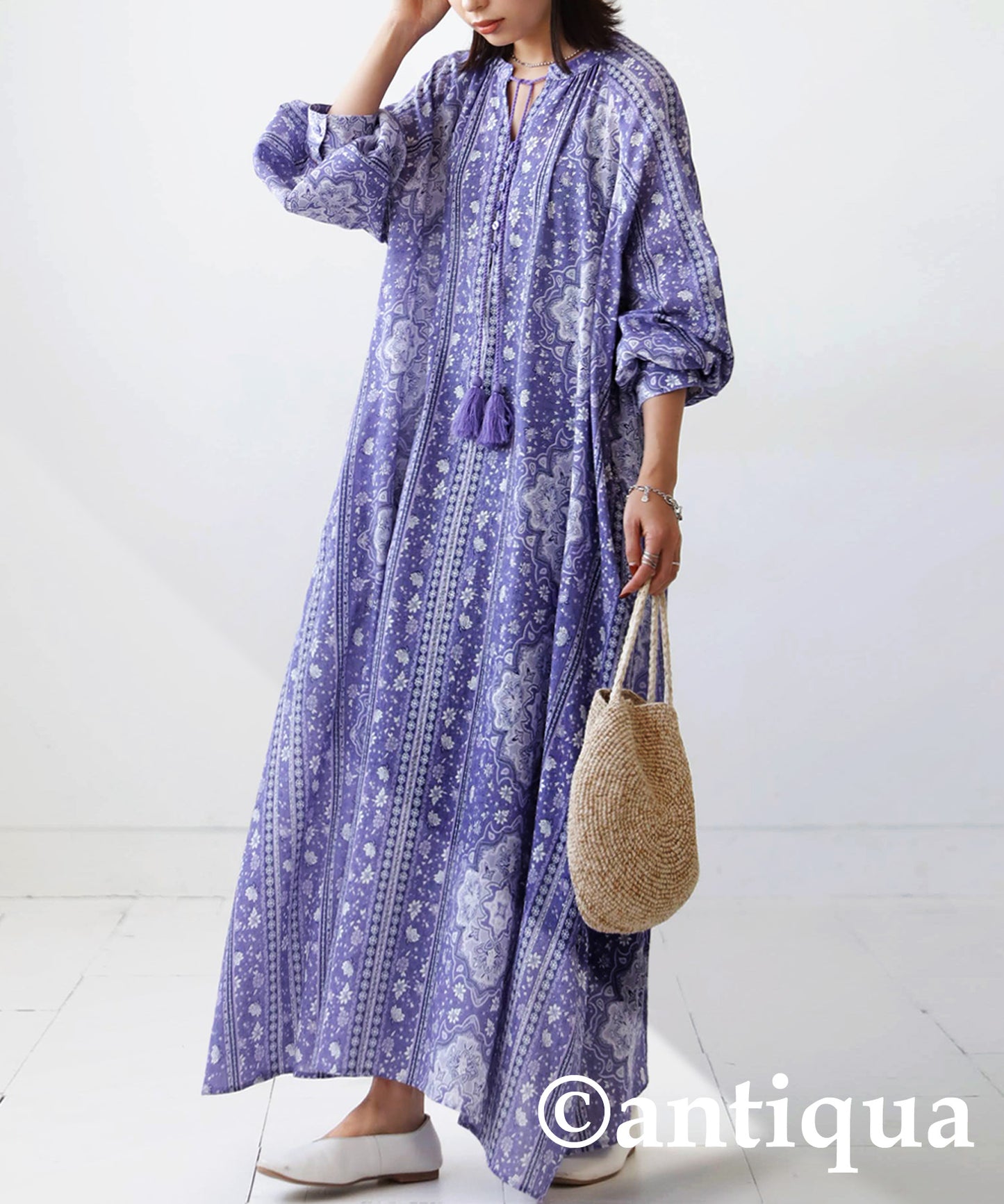 Ethnic pattern dress Ladies