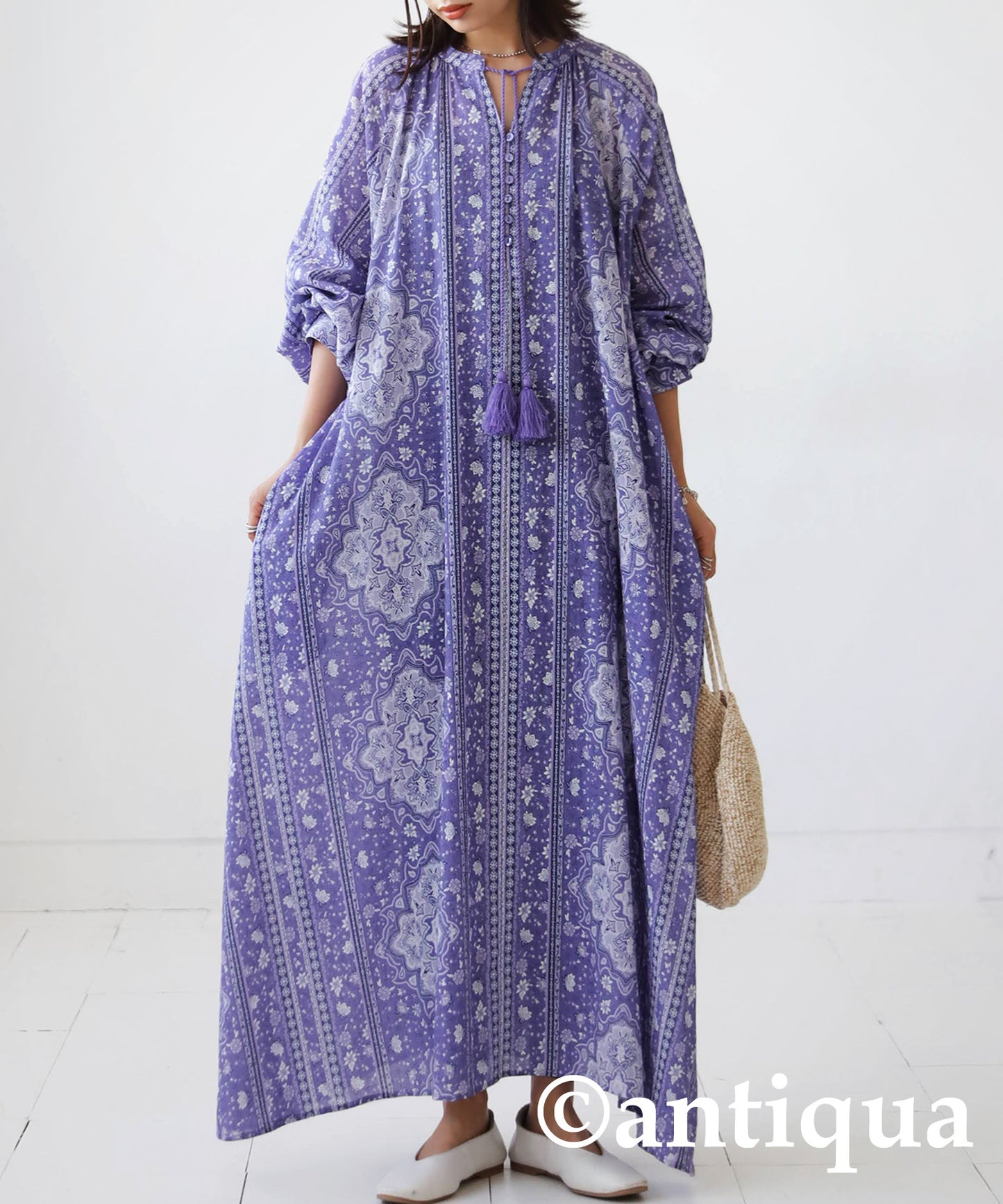 Ethnic pattern dress Ladies