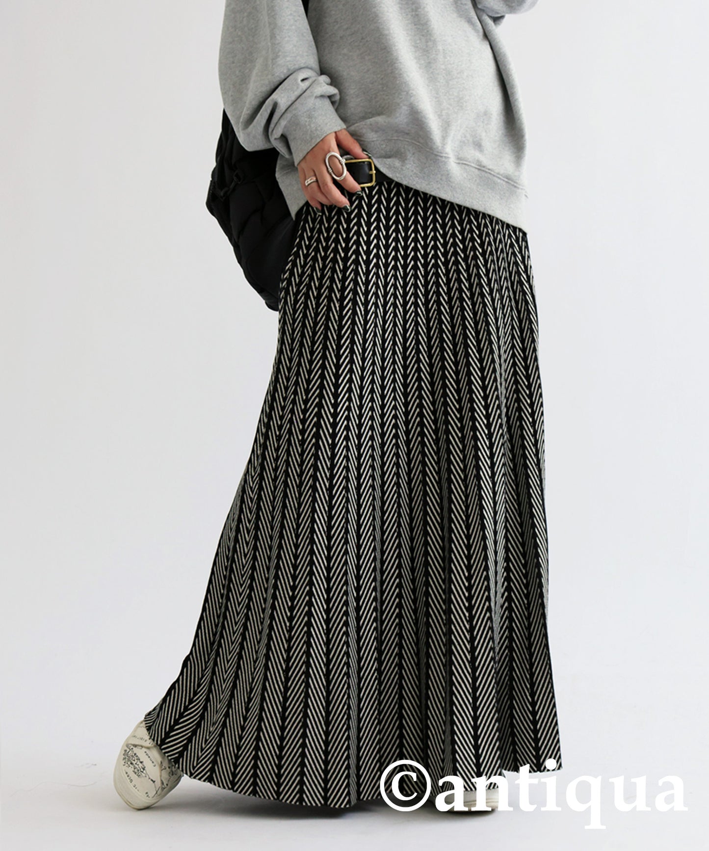 Jacquard weaving pleated skirt Ladies