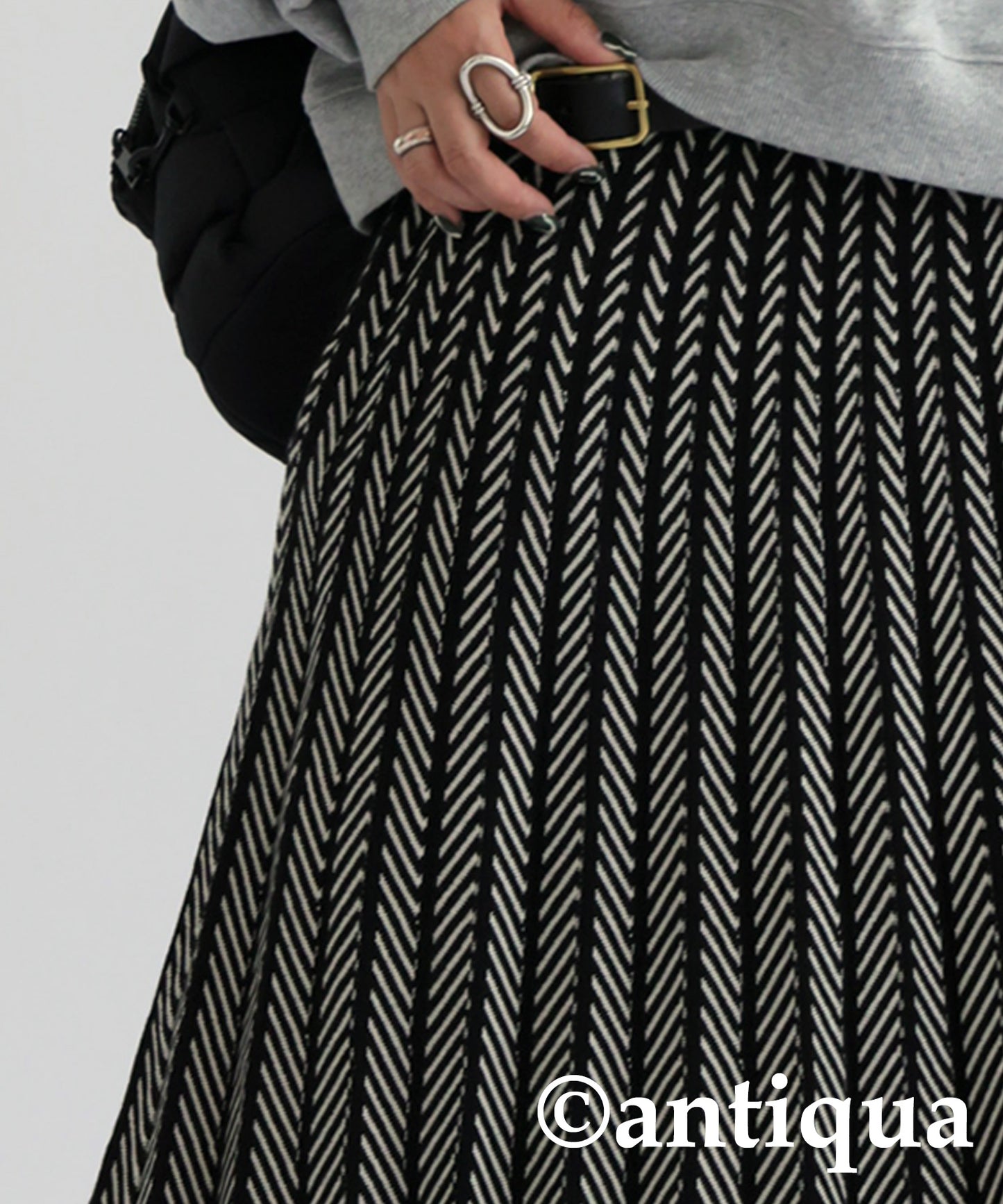 Jacquard weaving pleated skirt Ladies