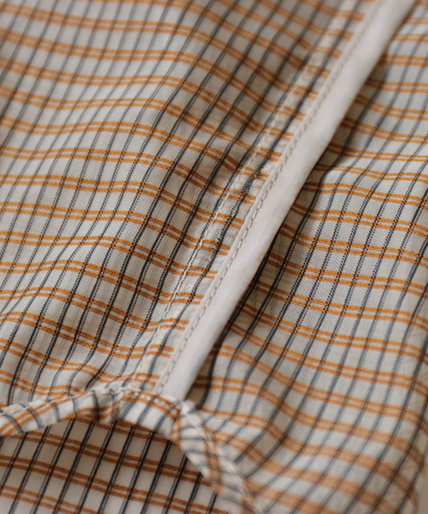 Check -pattern sheer Ladies shirt Ladies tops