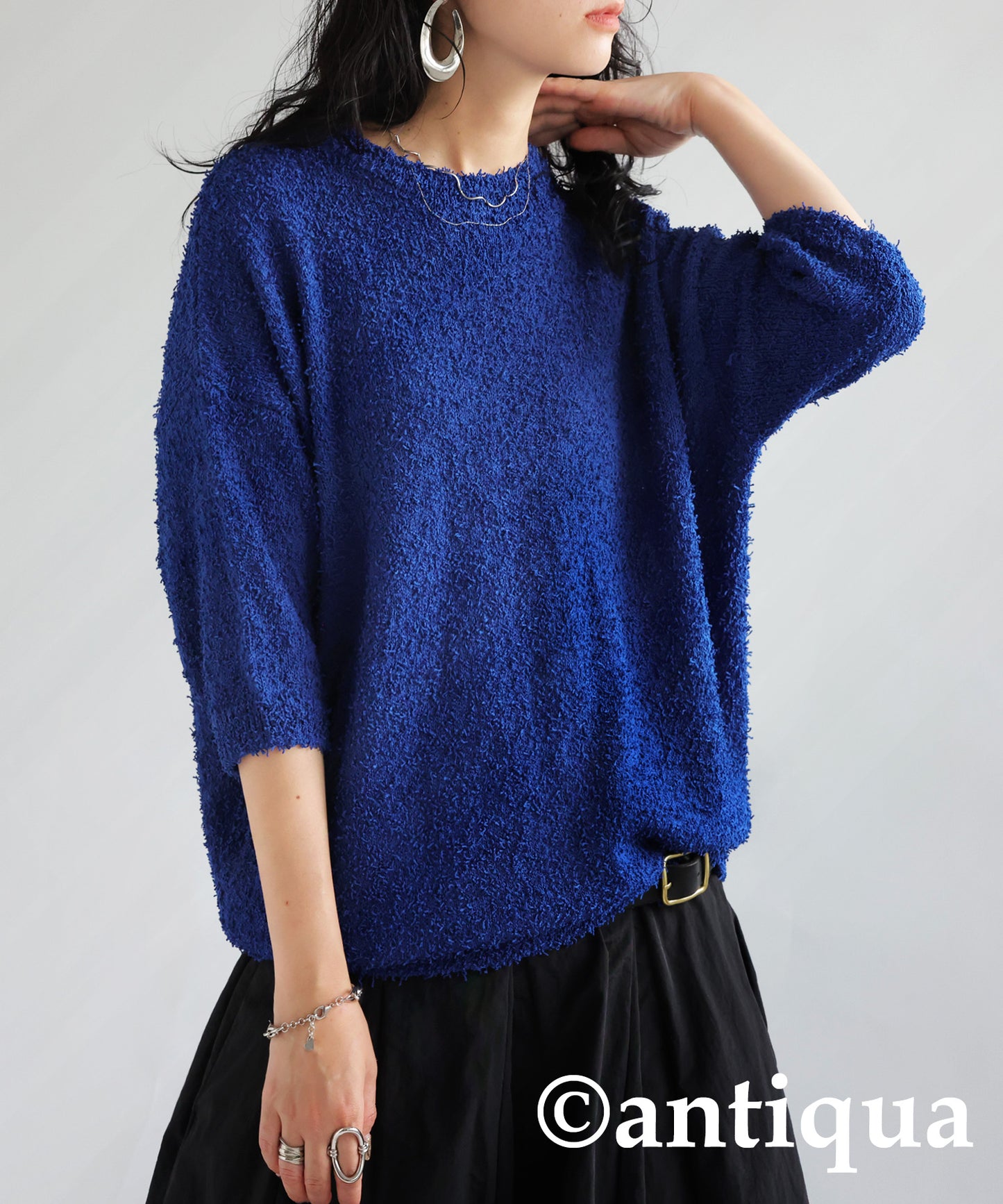 Ladies Knit Tops Short-Sleeve 5 Color Variations　
