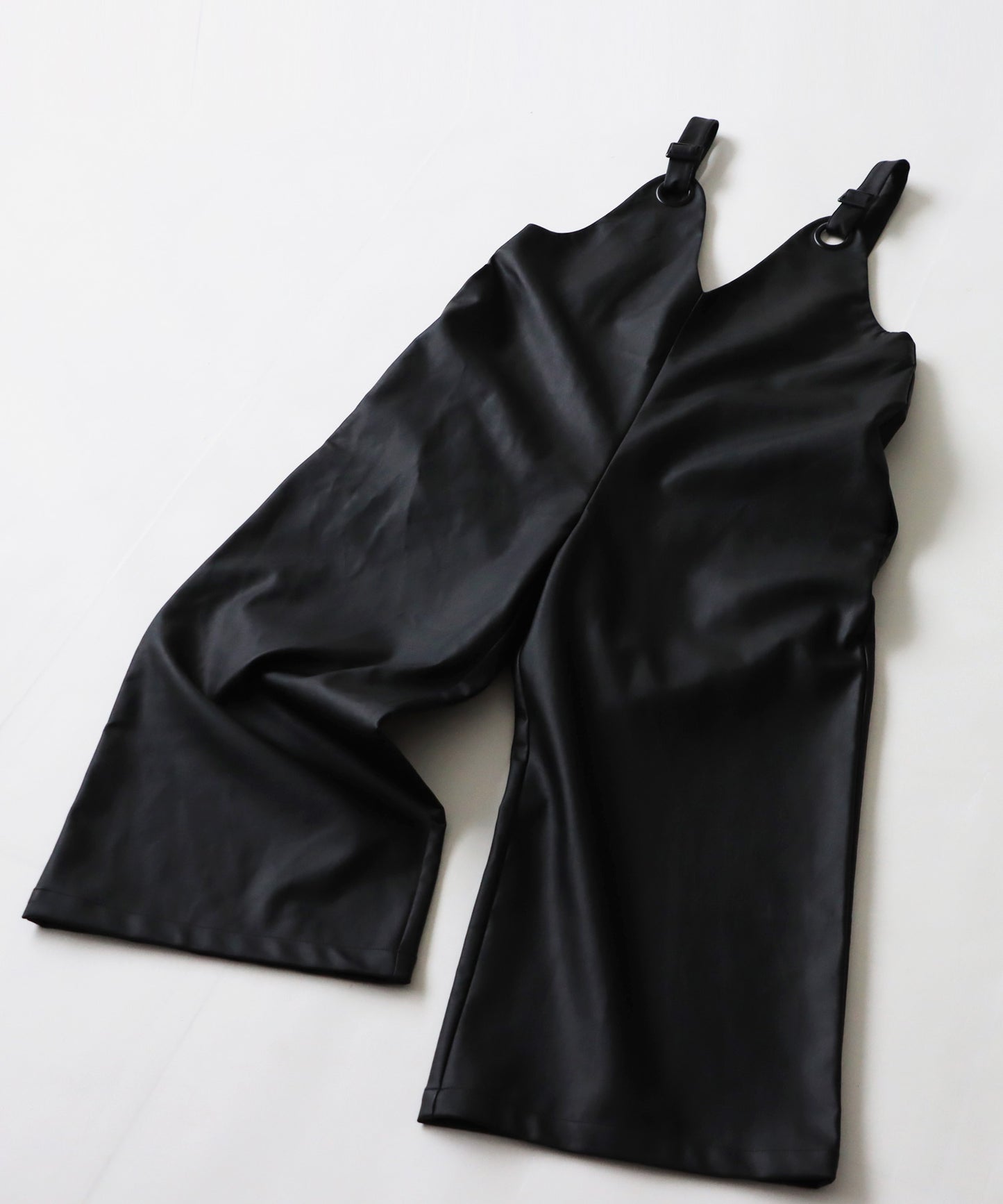 Ladies full length salopette vegan leather (Pants)