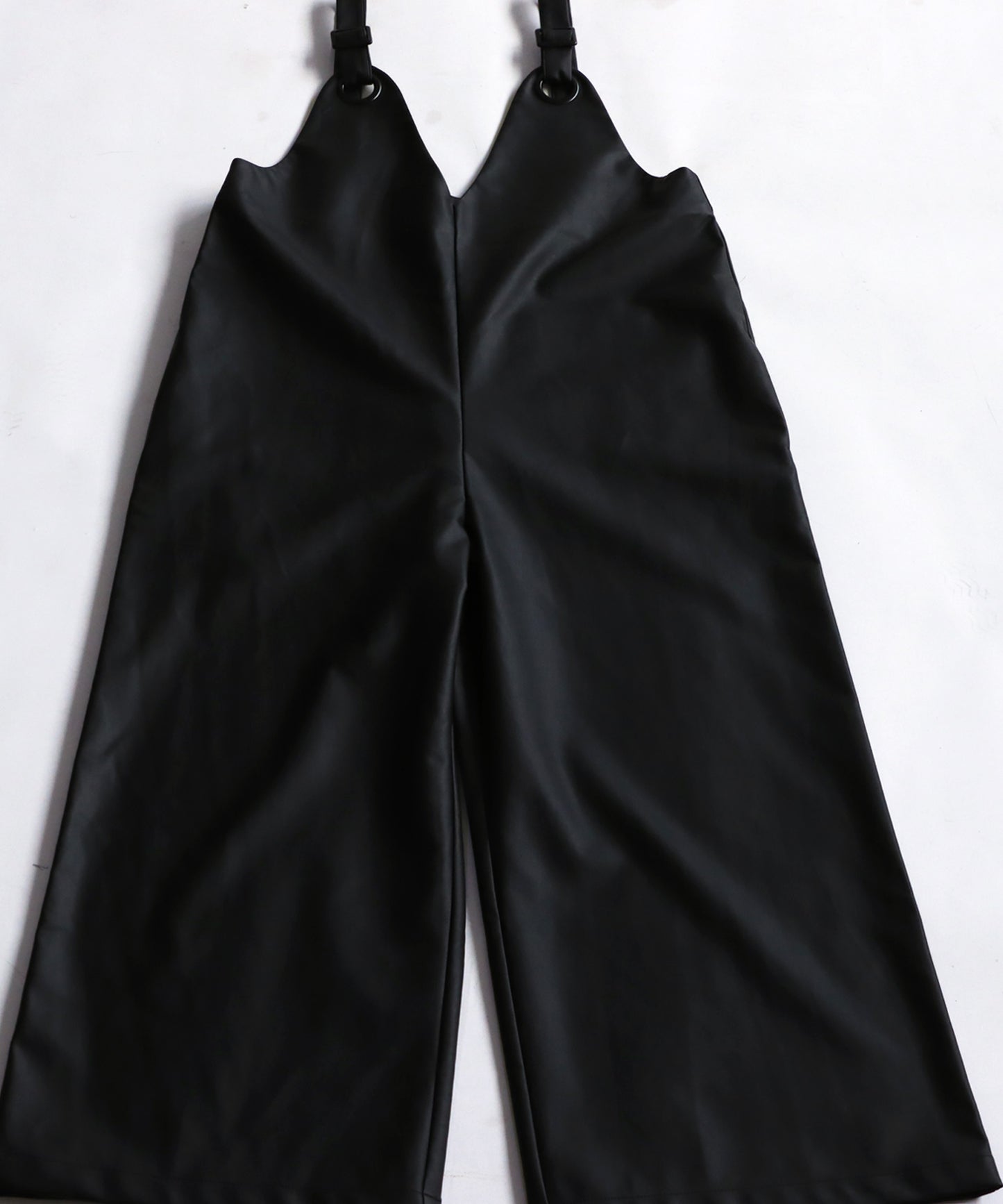 Ladies full length salopette vegan leather (Pants)