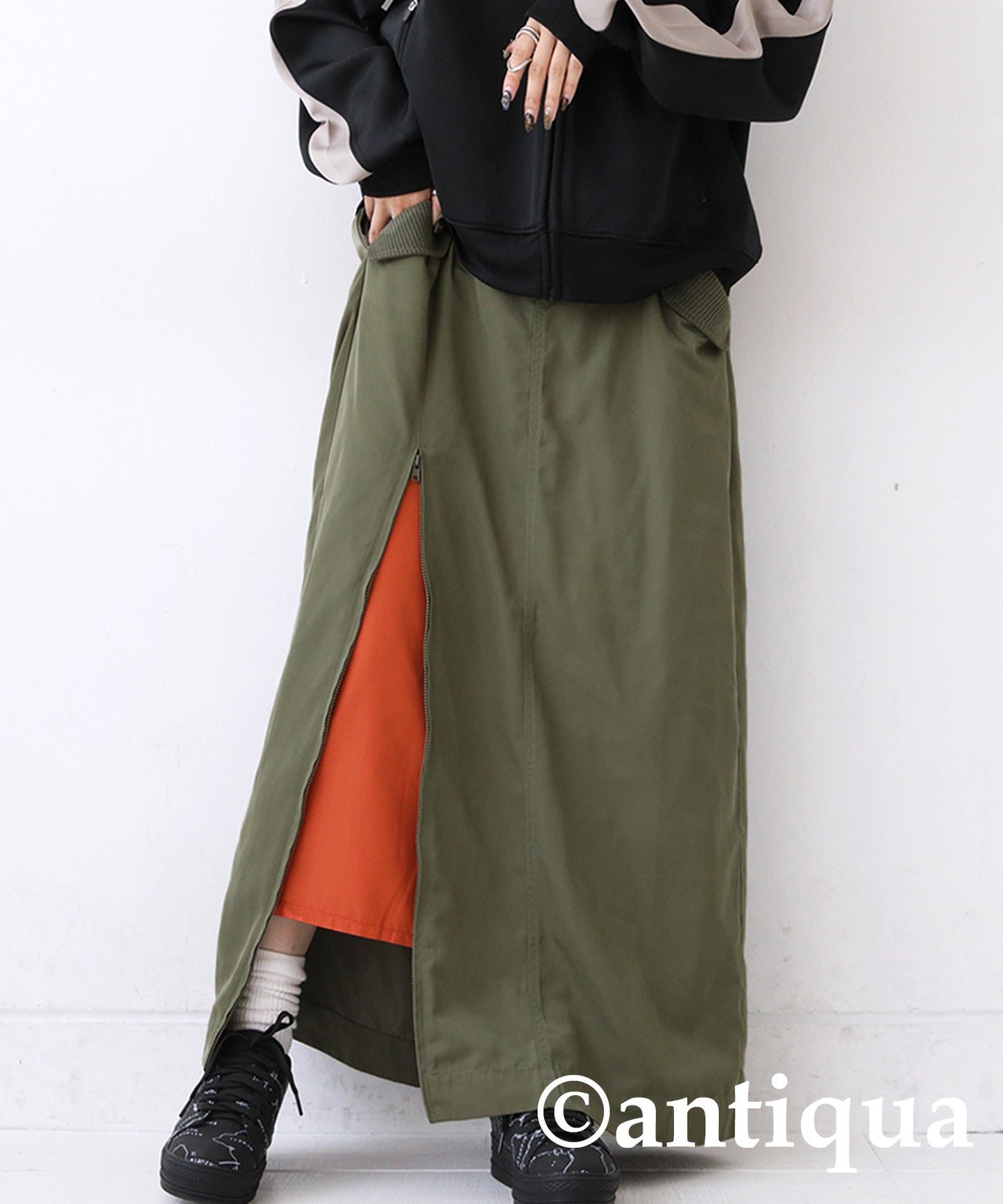 MA-1 Front Zip Skirt Ladies