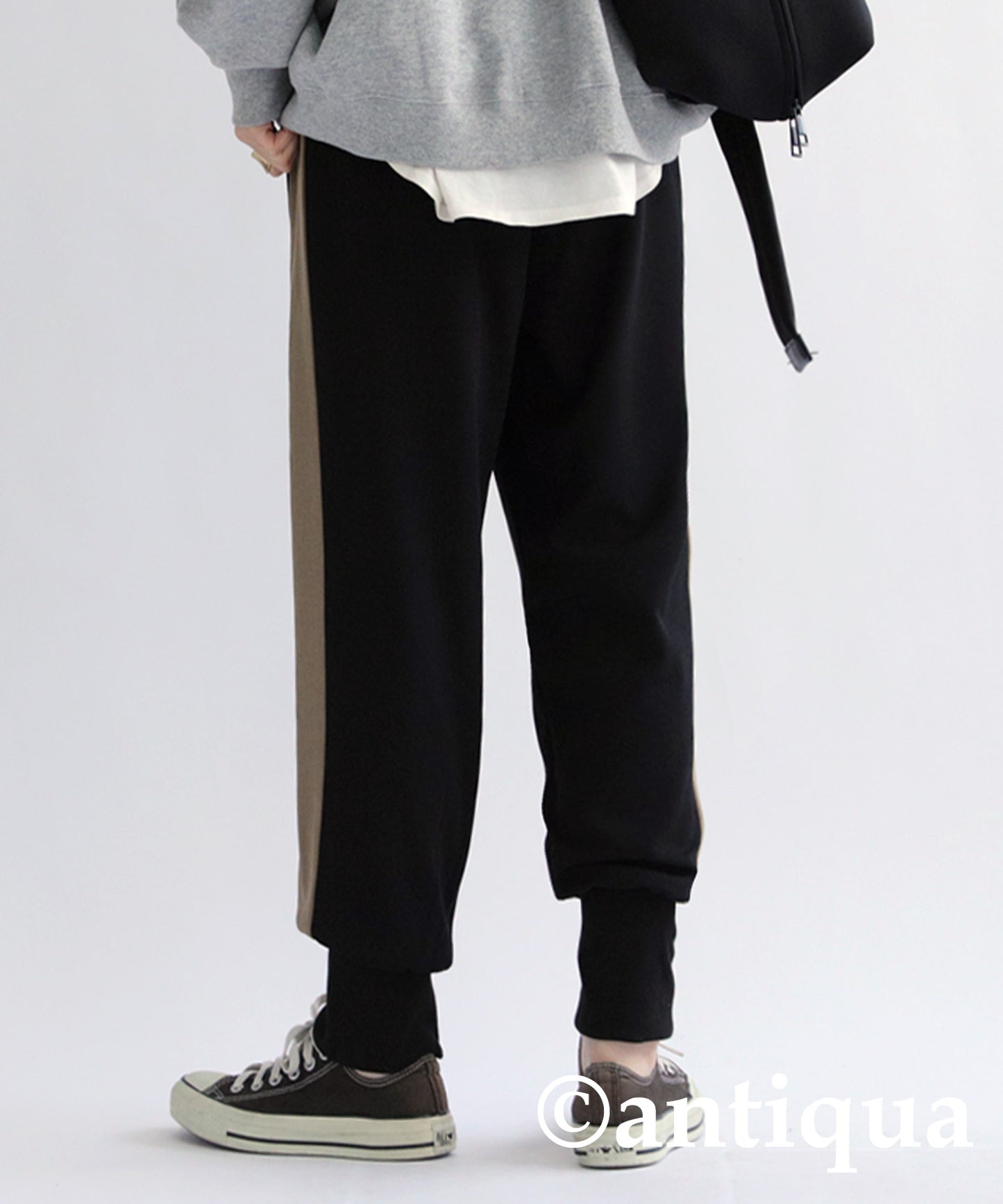 Color Scheme Hem Rib Pants Ladies