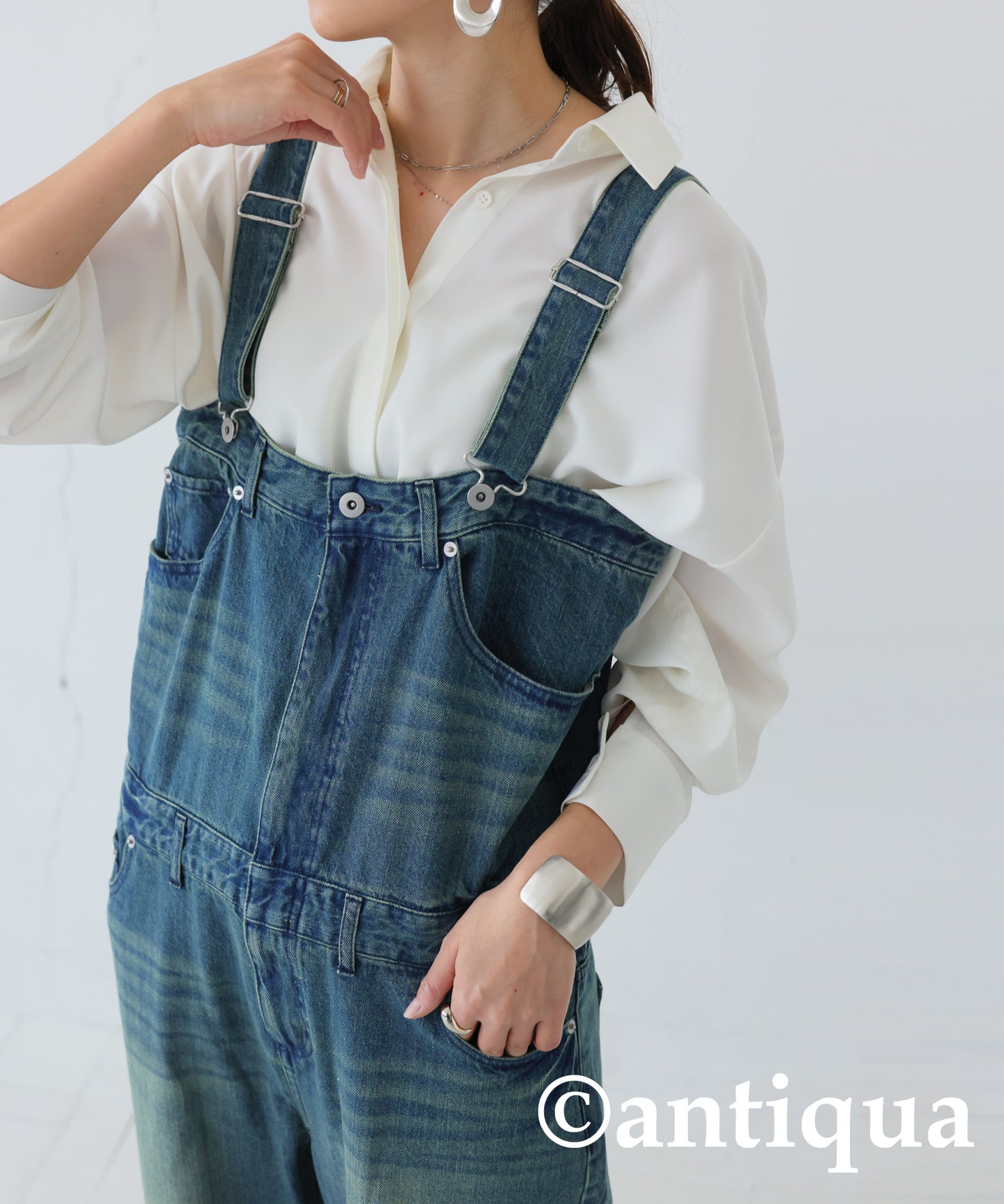 100%Cotton Denim Salopette Ladies