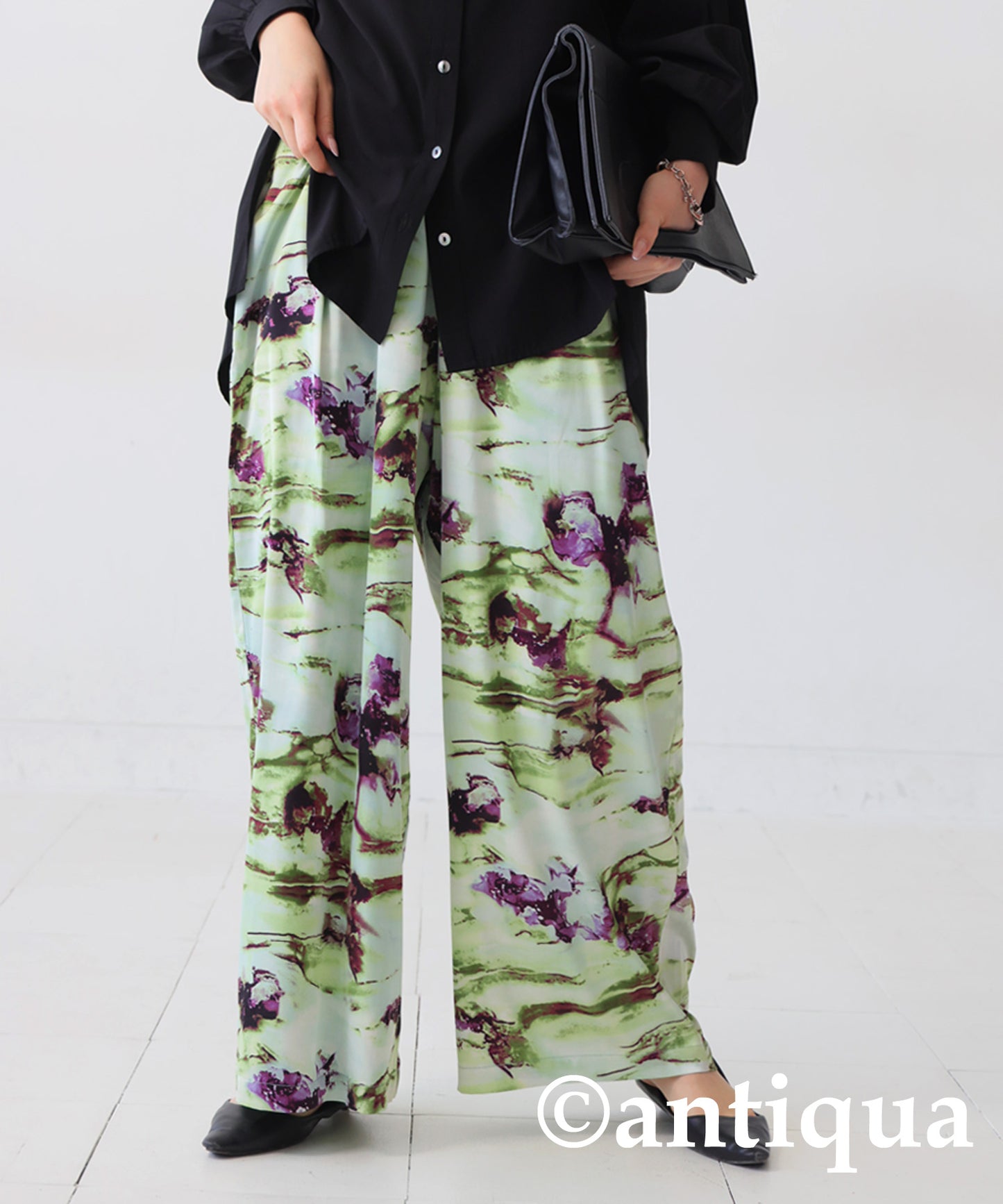 Art Pattern Wide Pants Ladies