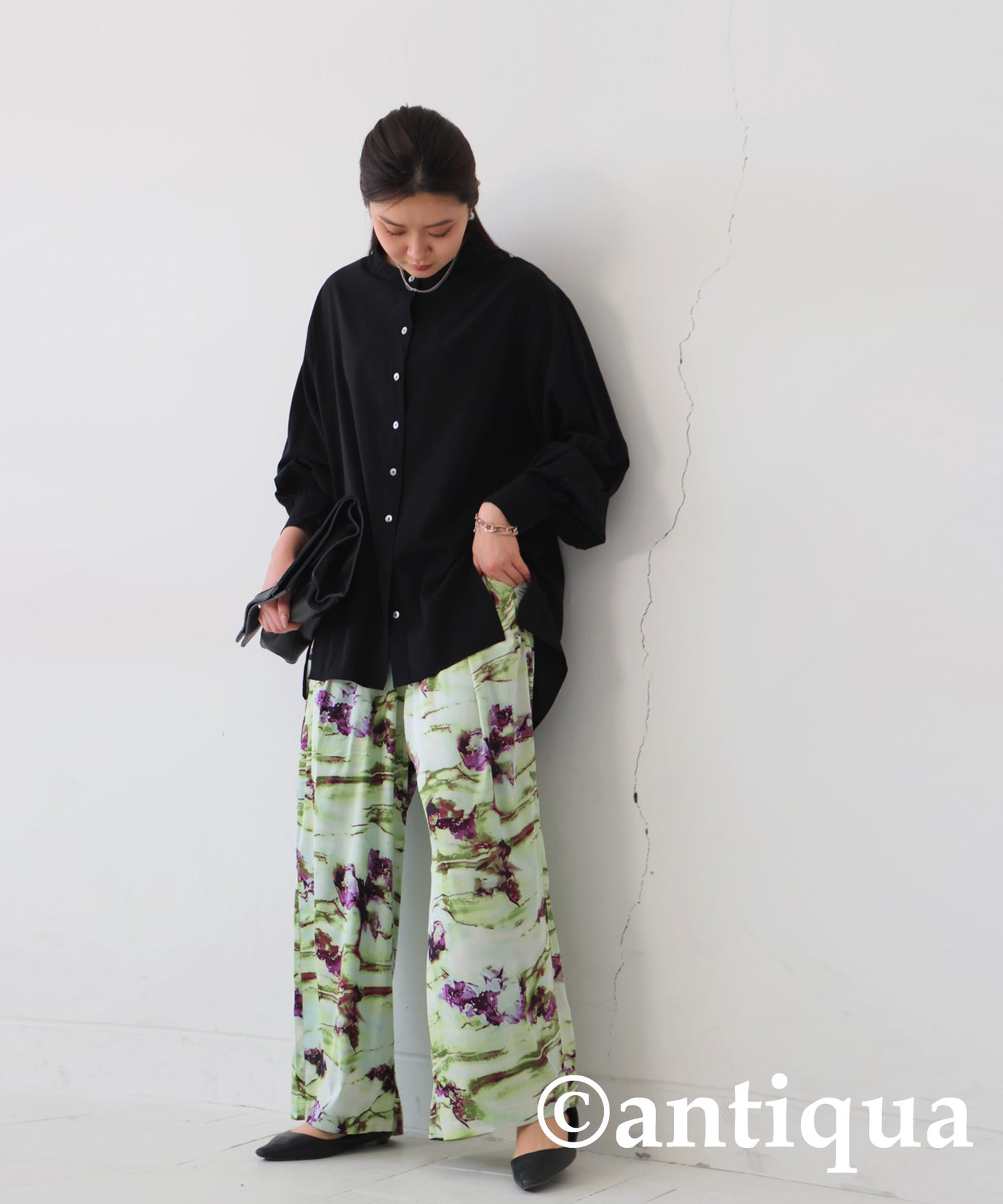 Art Pattern Wide Pants Ladies