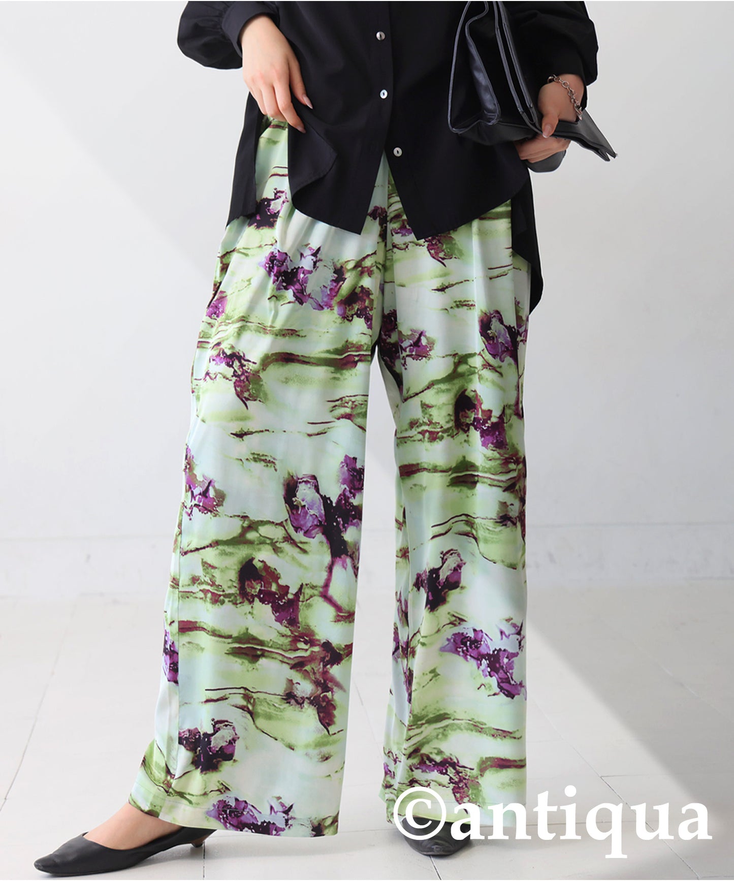 Art Pattern Wide Pants Ladies