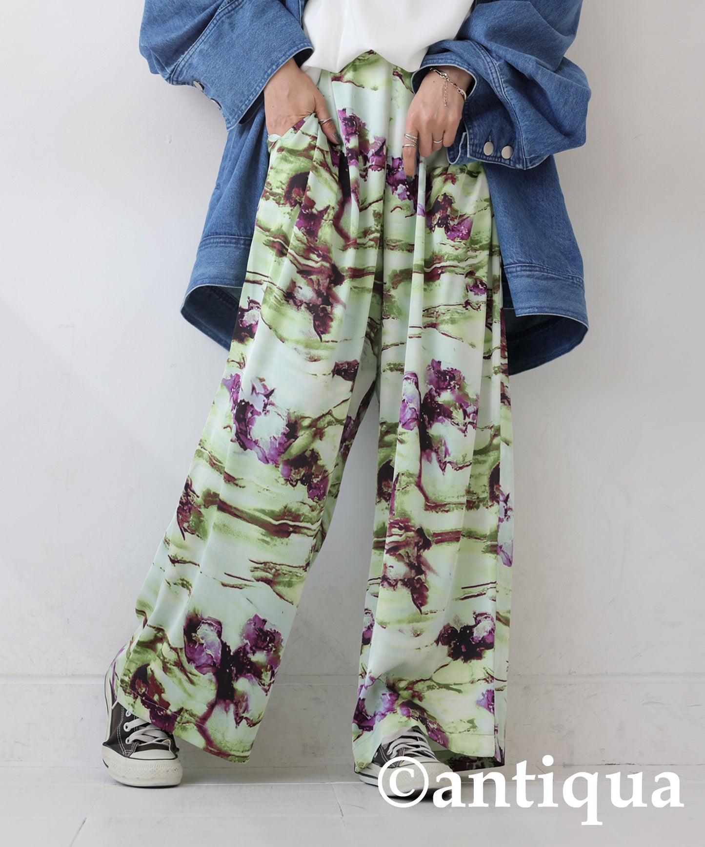 Art Pattern Wide Pants Ladies