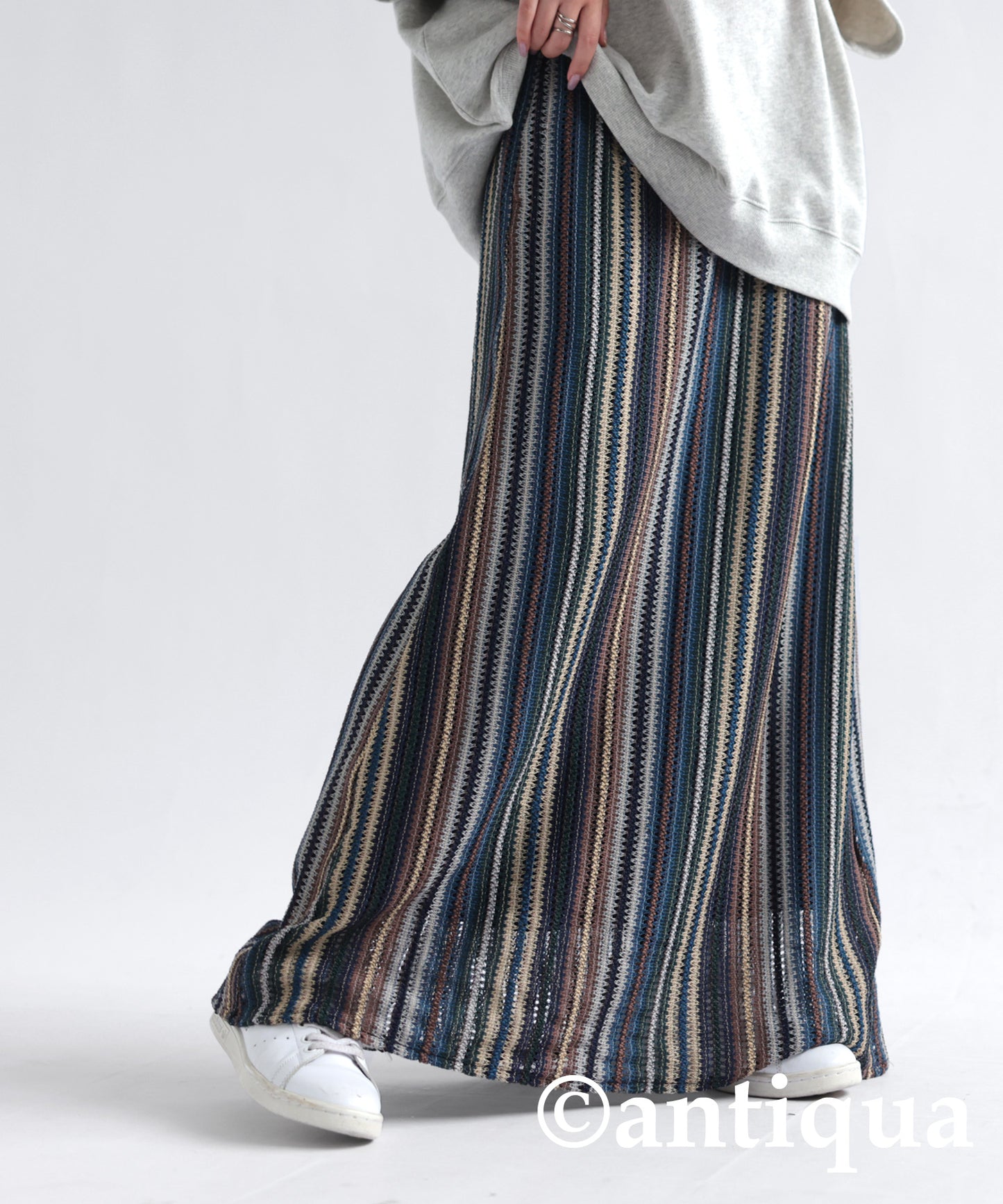 Striped Knit Skirt Ladies