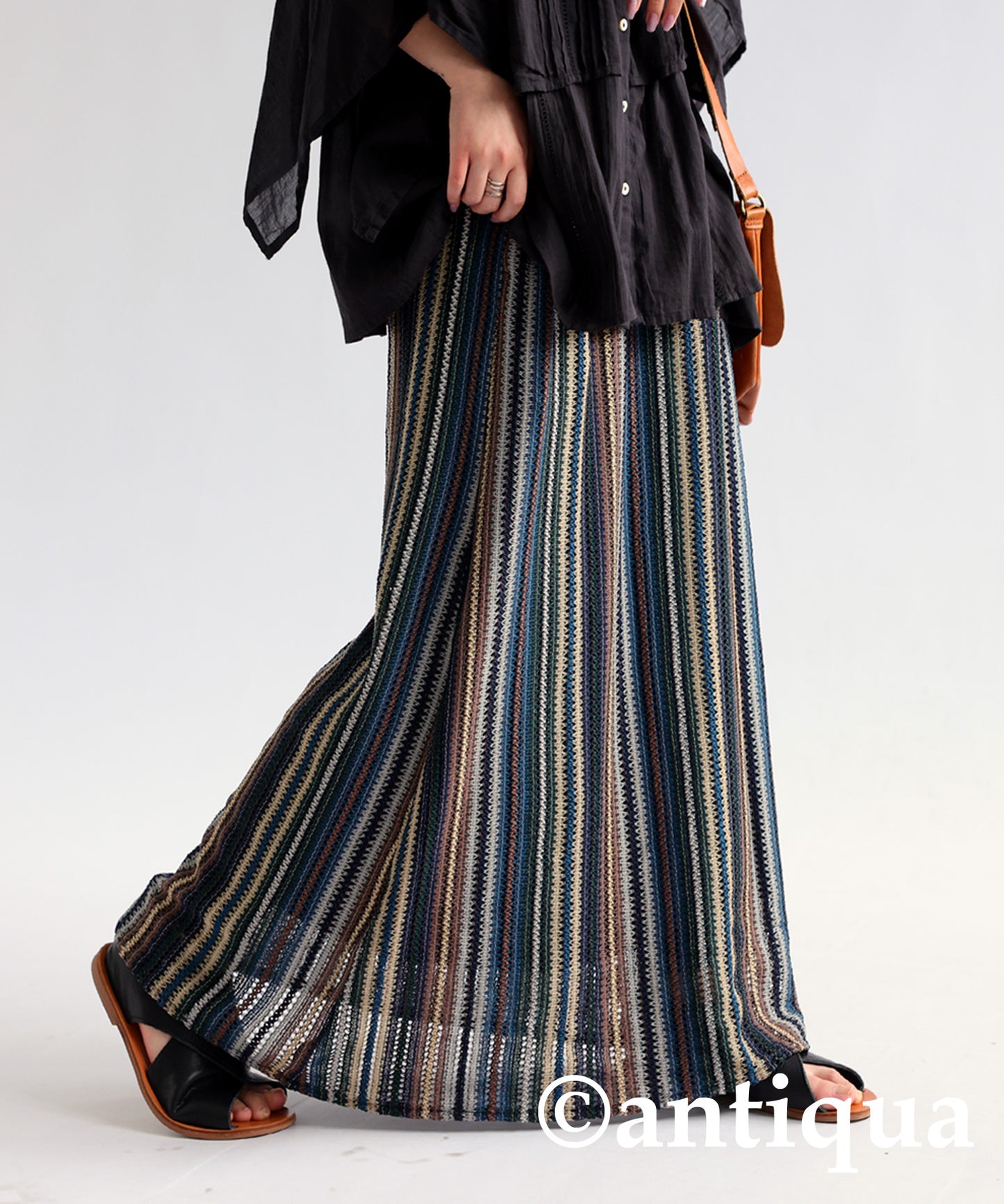 Striped Knit Skirt Ladies