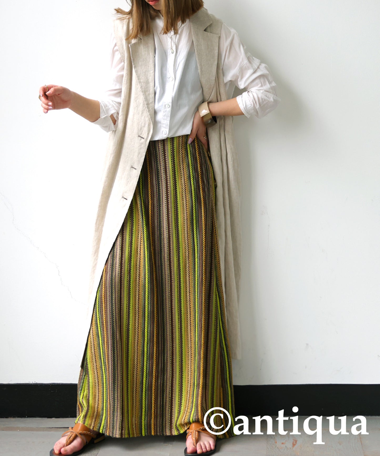 Striped Knit Skirt Ladies