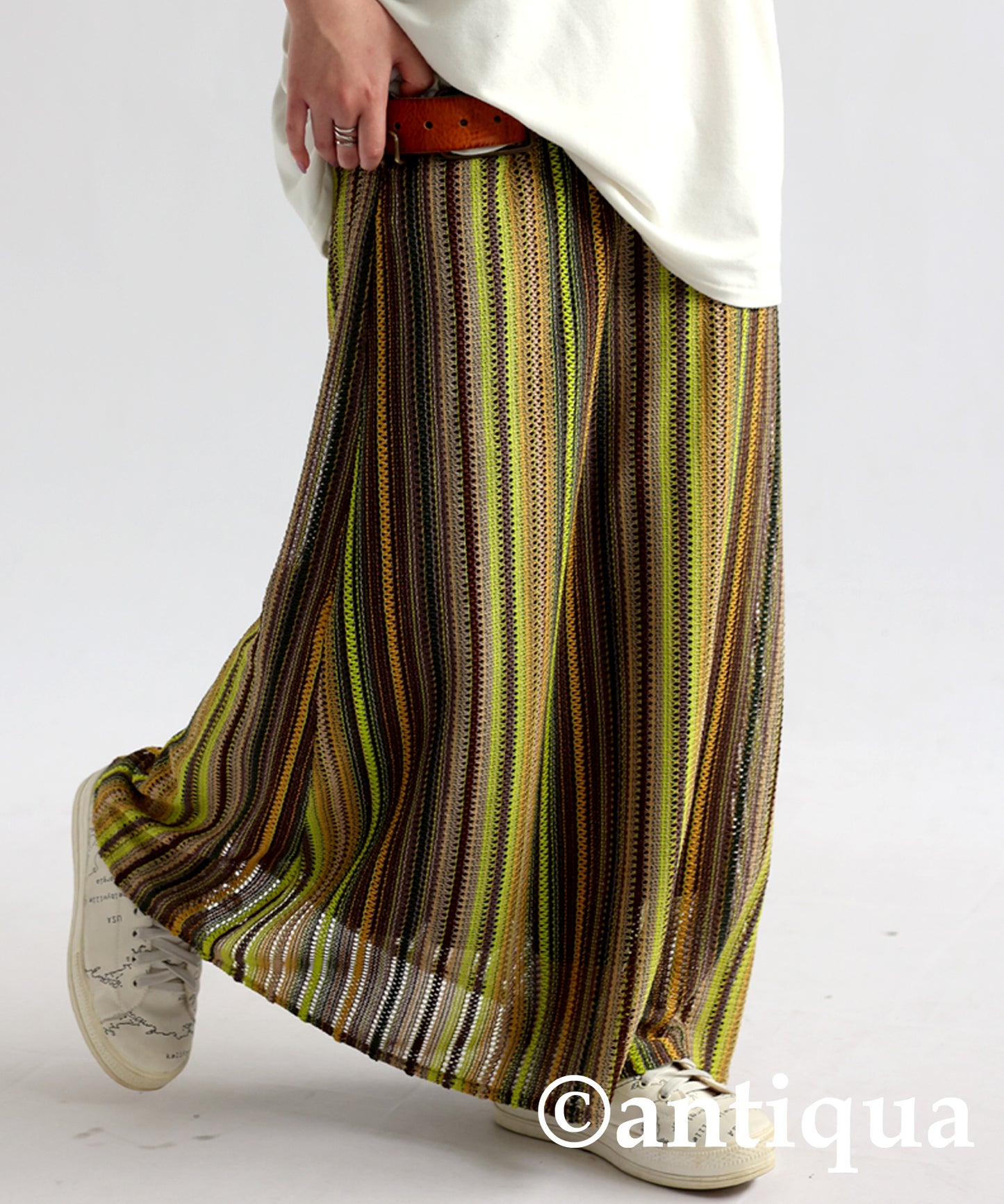 Striped Knit Skirt Ladies