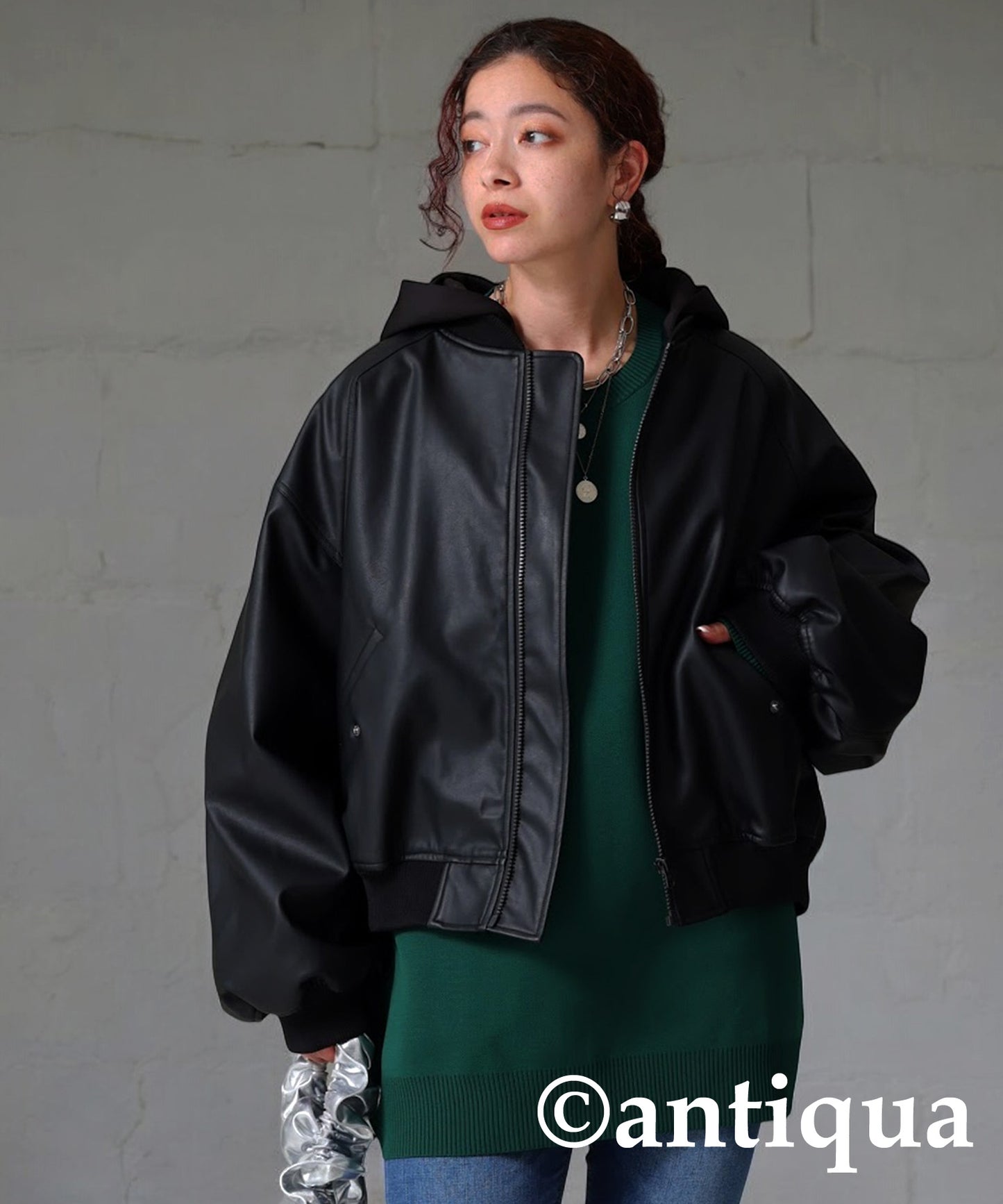 Vegan Leather Blouson Ladies