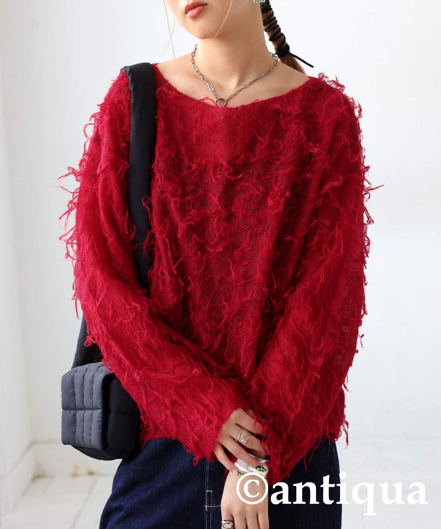 Fringe Sheer Knit Ladies