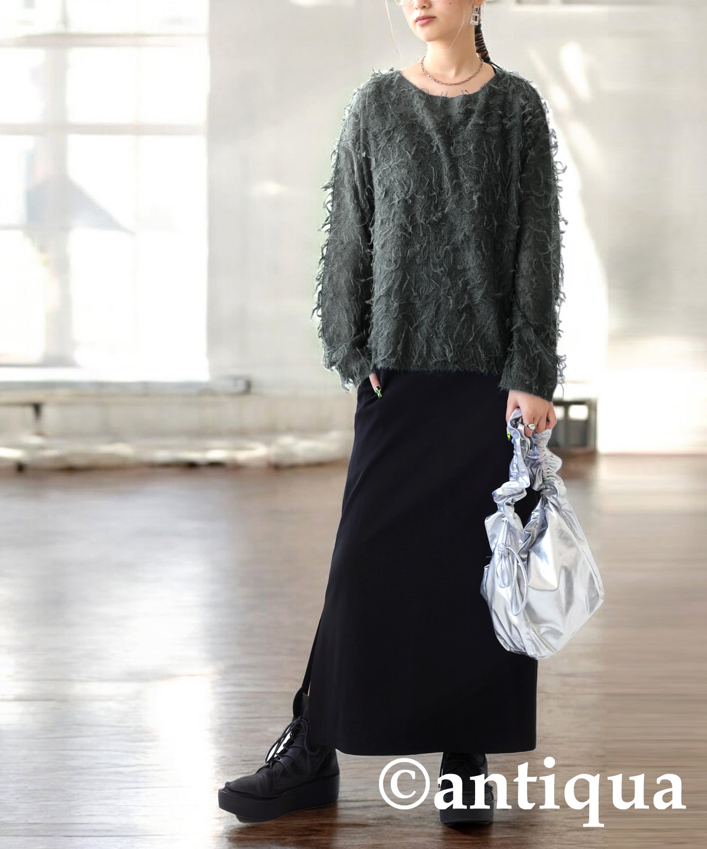 Fringe Sheer Knit Ladies