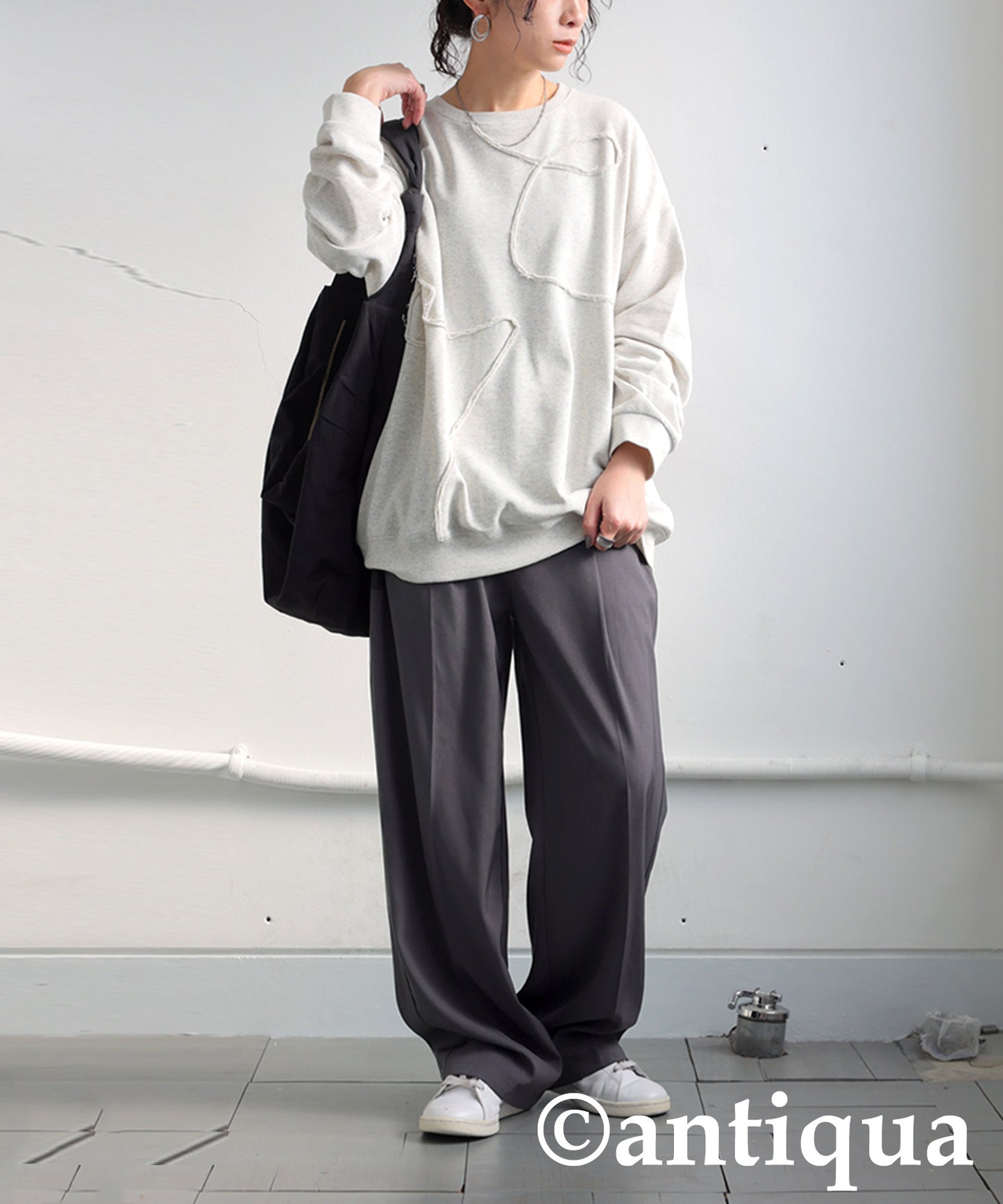 Raw Edge Design Sweatshirts Ladies