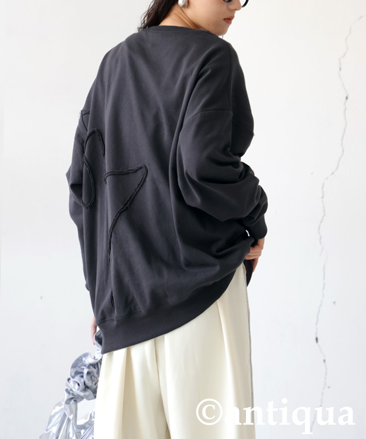 Raw Edge Design Sweatshirts Ladies