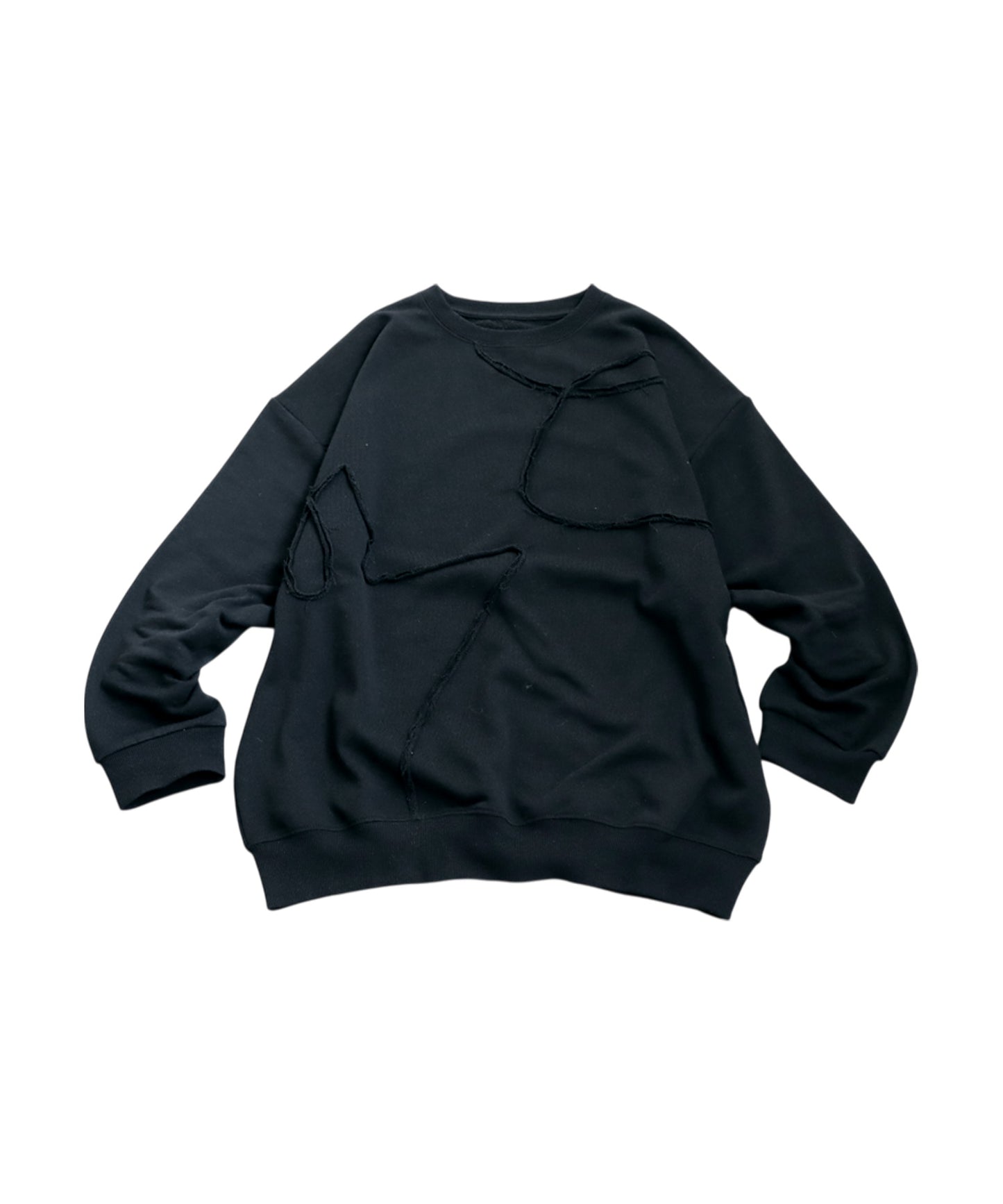 Raw Edge Design Sweatshirts Ladies