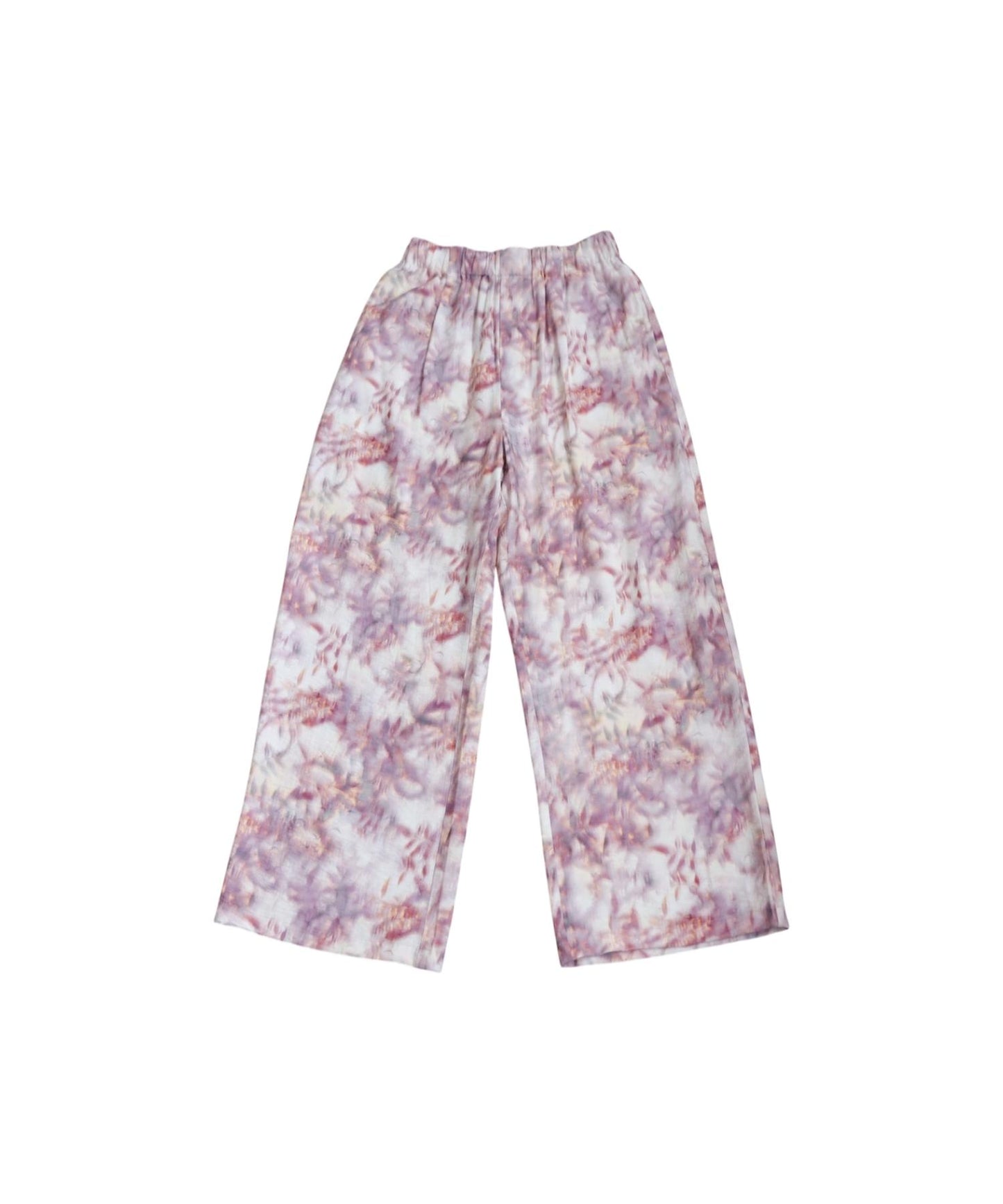 Ladies Watercolor Pattern Straight Pants