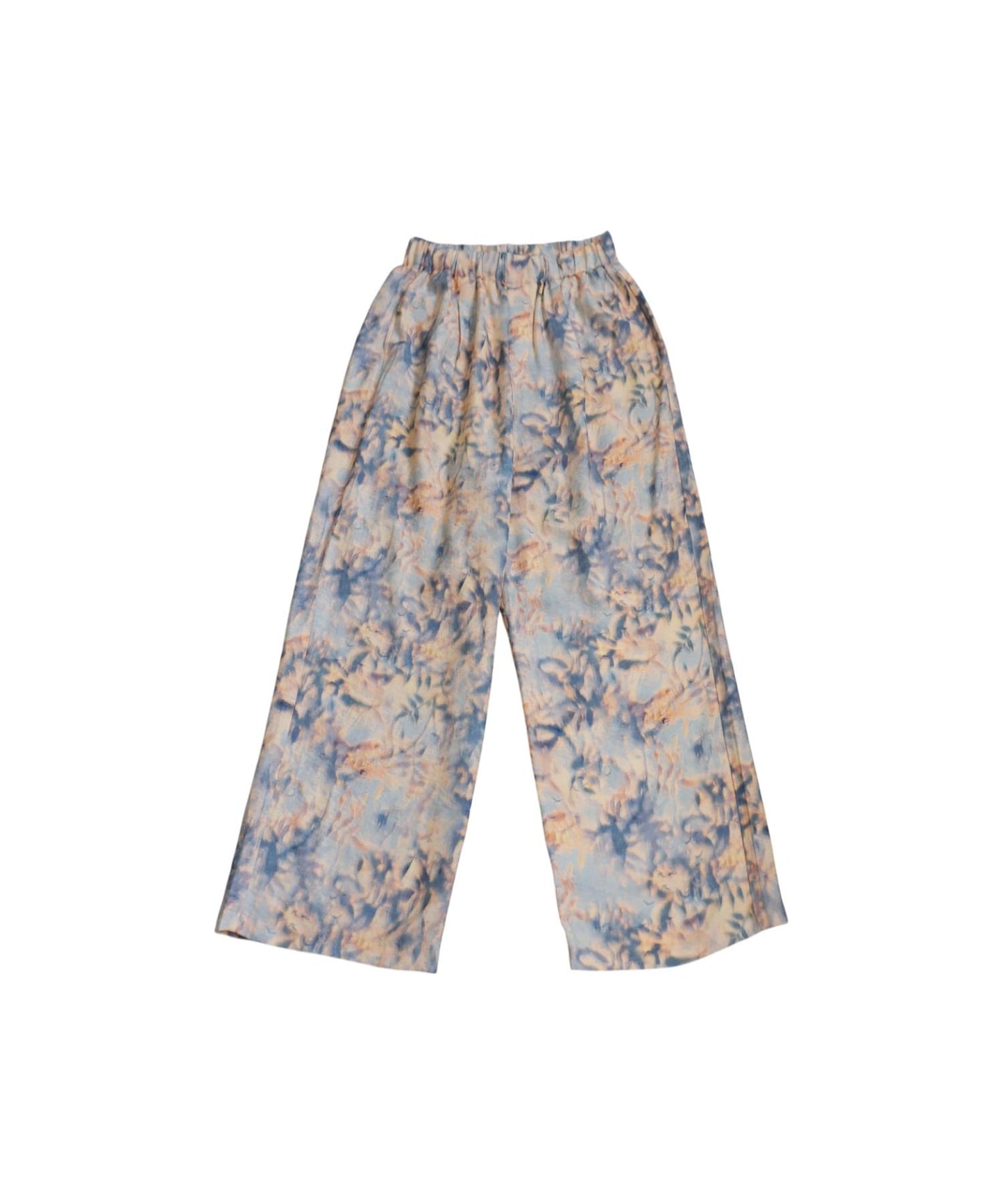 Ladies Watercolor Pattern Straight Pants
