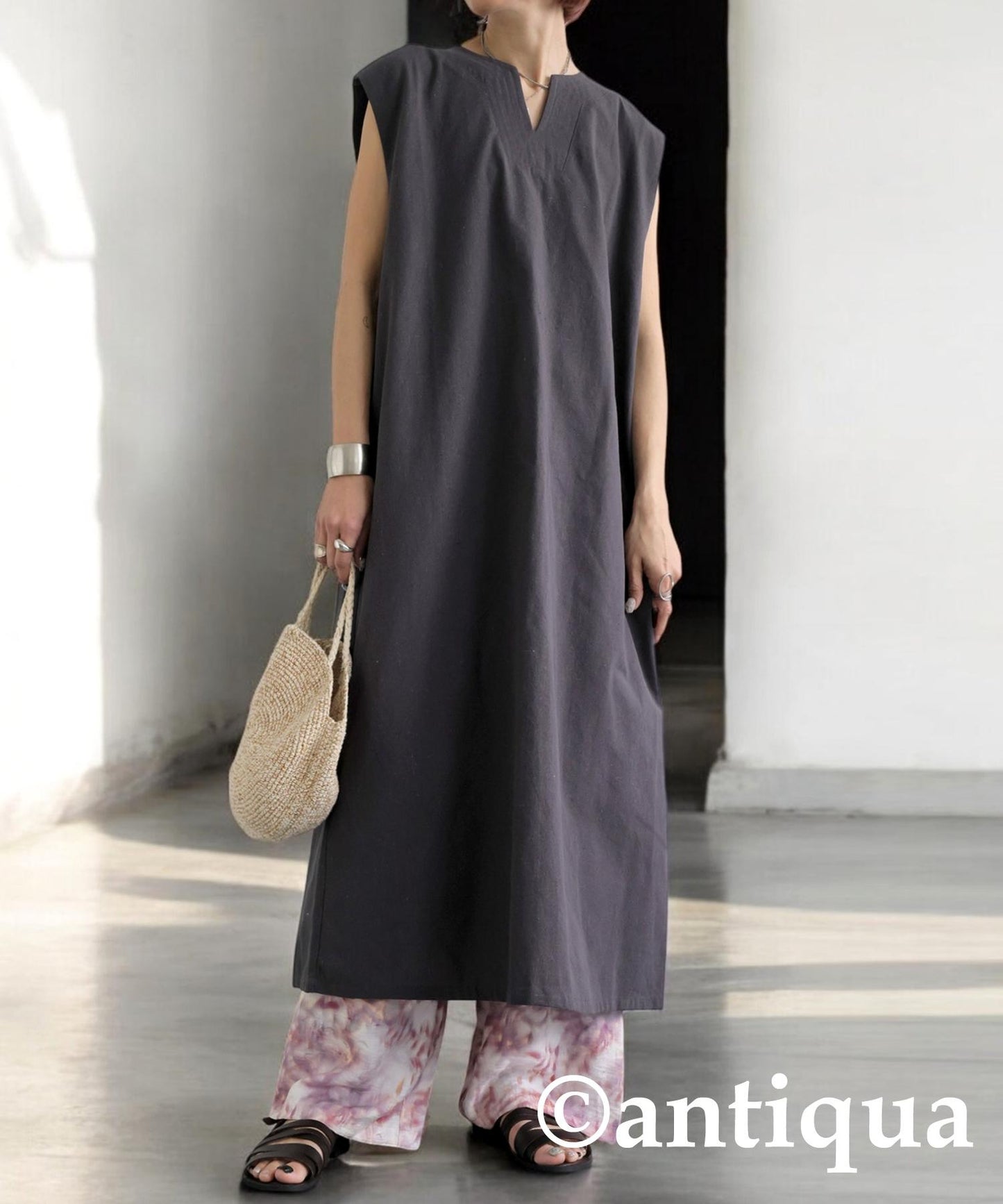 Ladies Watercolor Pattern Straight Pants