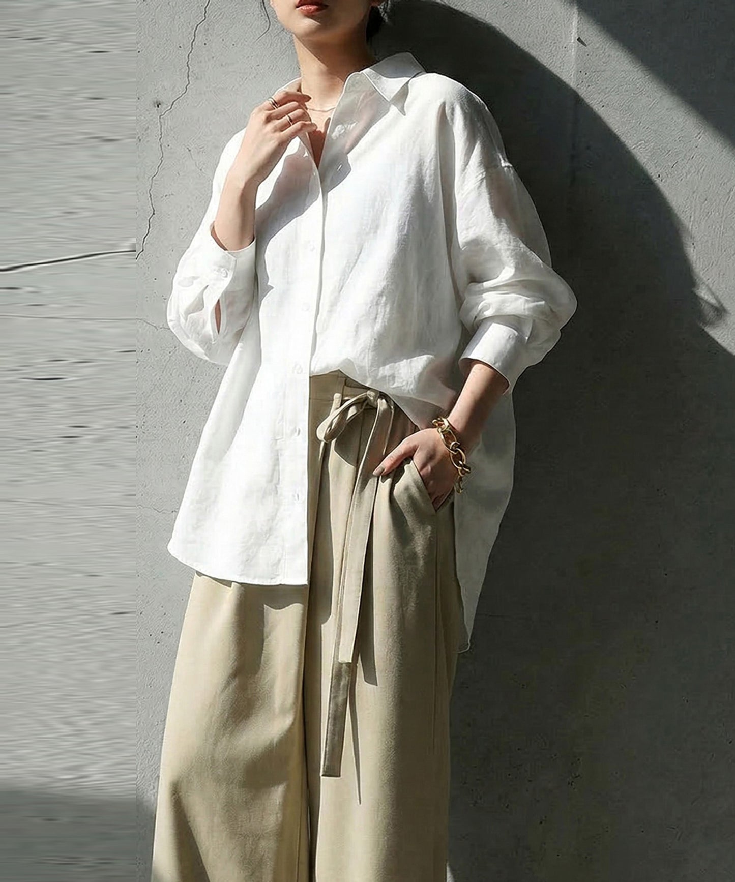 Side Ribbon Wrap Pants Ladies