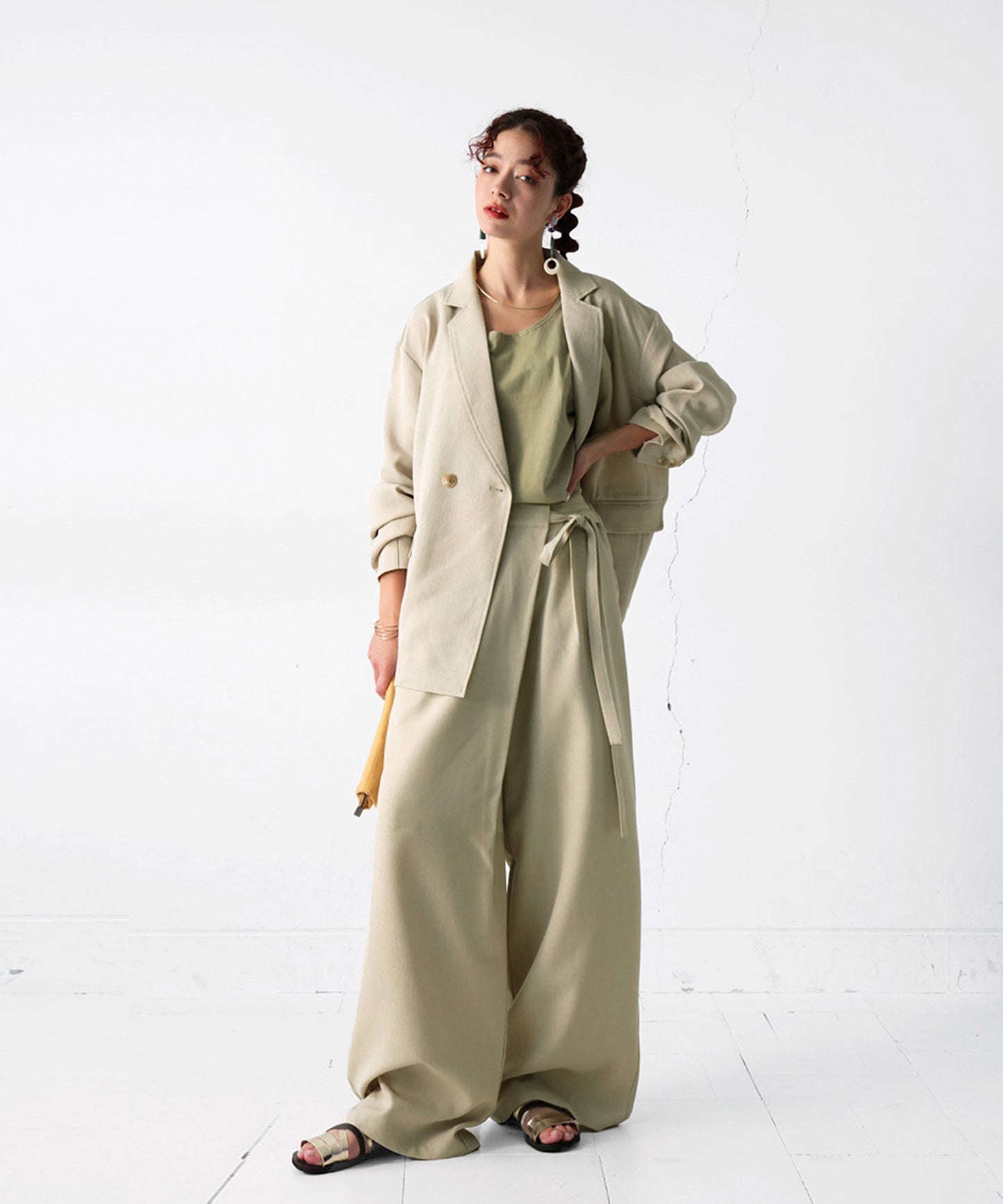 Side Ribbon Wrap Pants Ladies