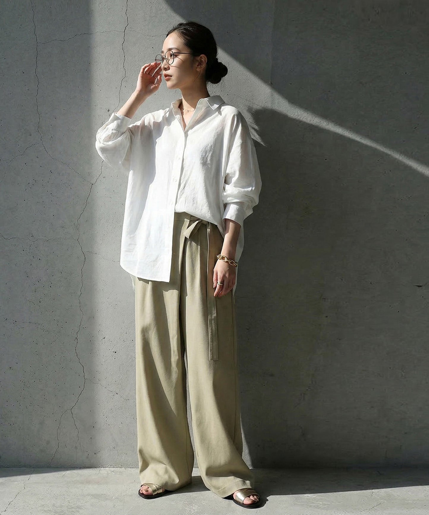 Side Ribbon Wrap Pants Ladies