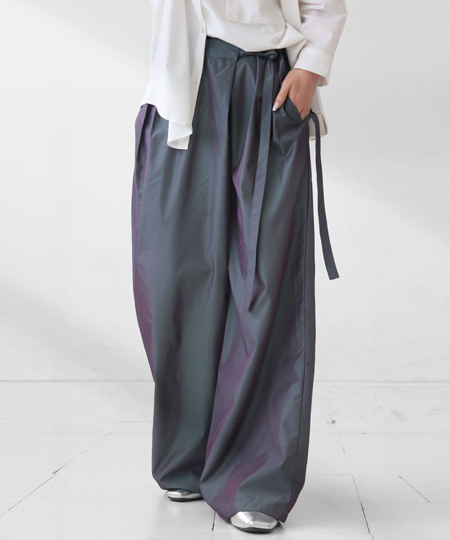 Chambray Wrap Pants Ladies