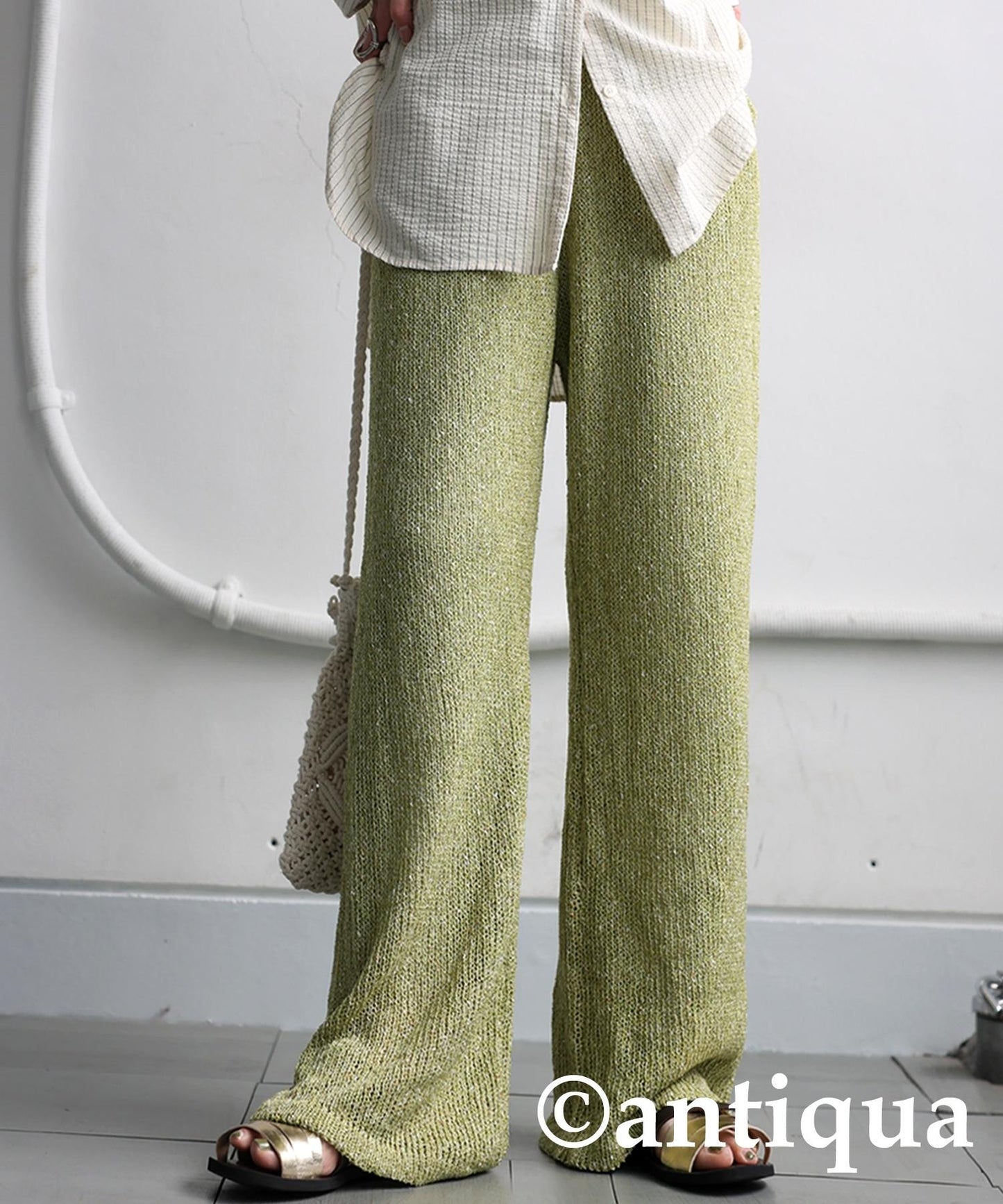 Ladies Slub Knit Pants