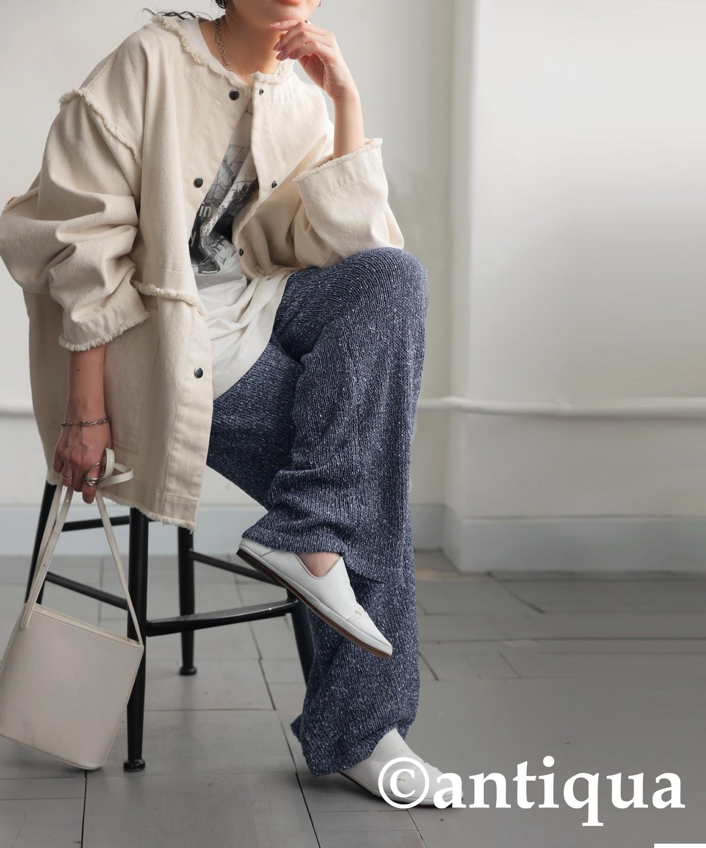 Ladies Slub Knit Pants