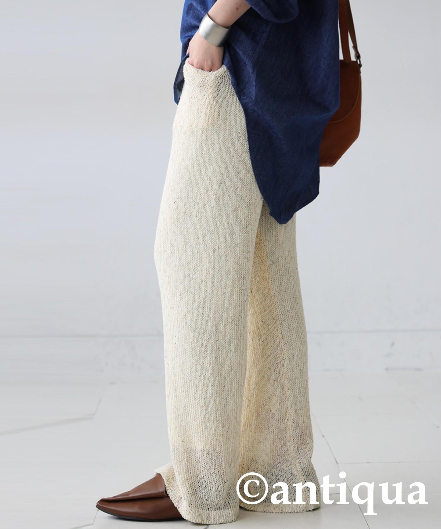 Ladies Slub Knit Pants