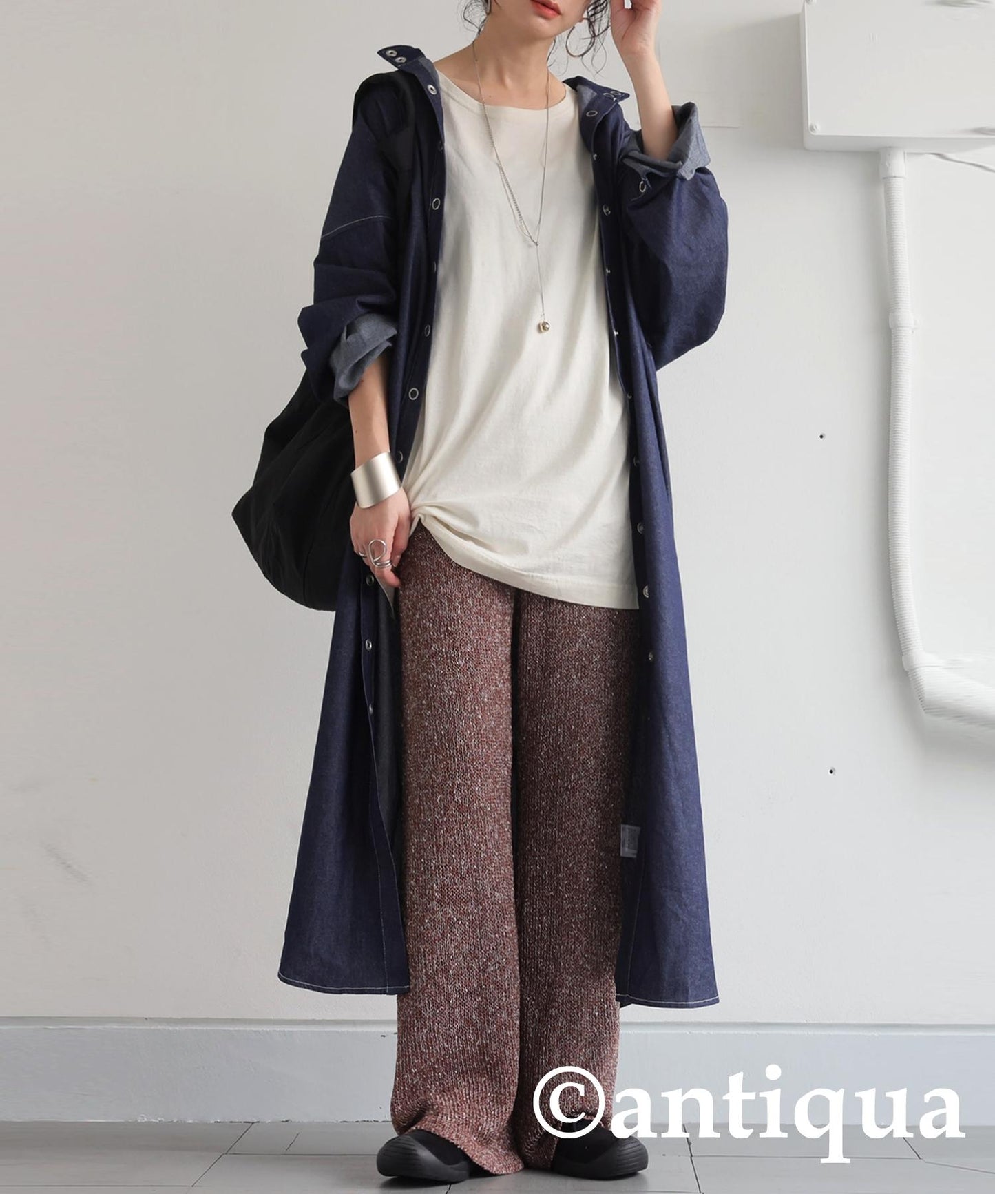 Ladies Slub Knit Pants