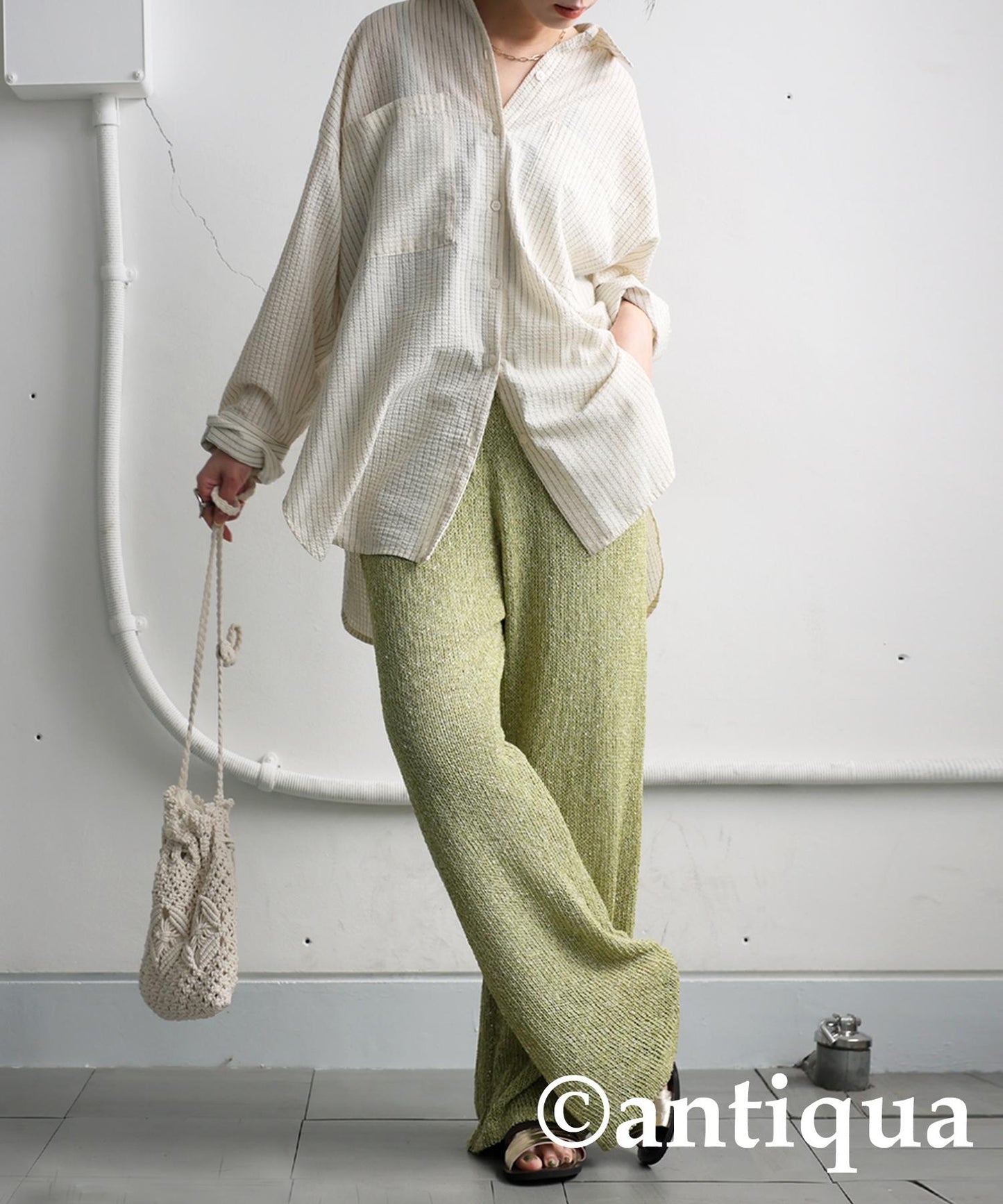 Ladies Slub Knit Pants