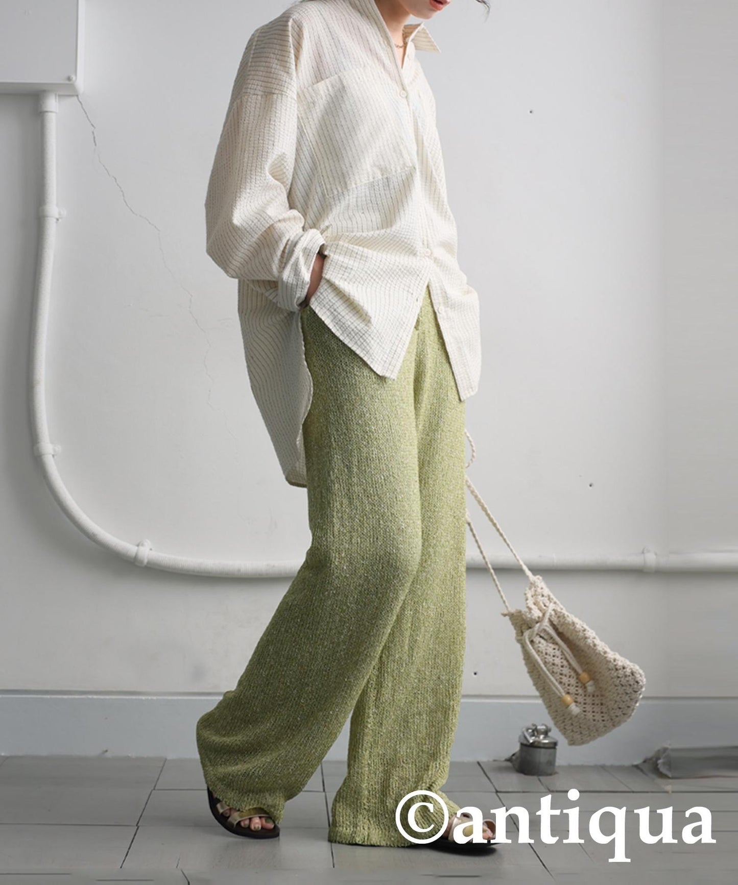 Ladies Slub Knit Pants