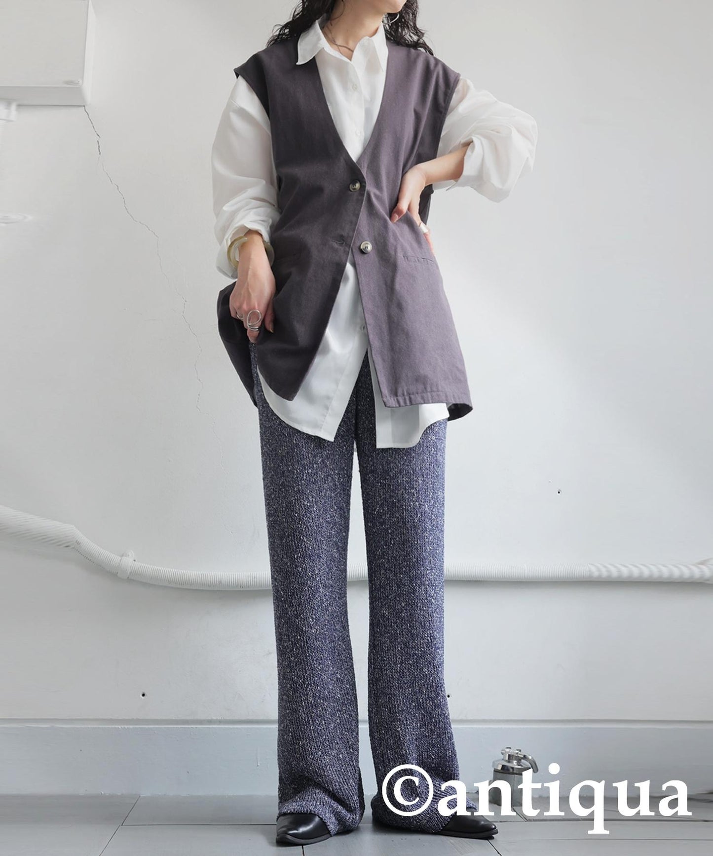 Ladies Slub Knit Pants