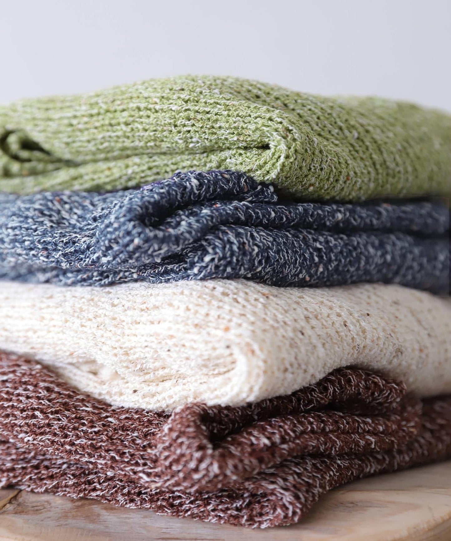 Ladies V-Neck Slub Knit