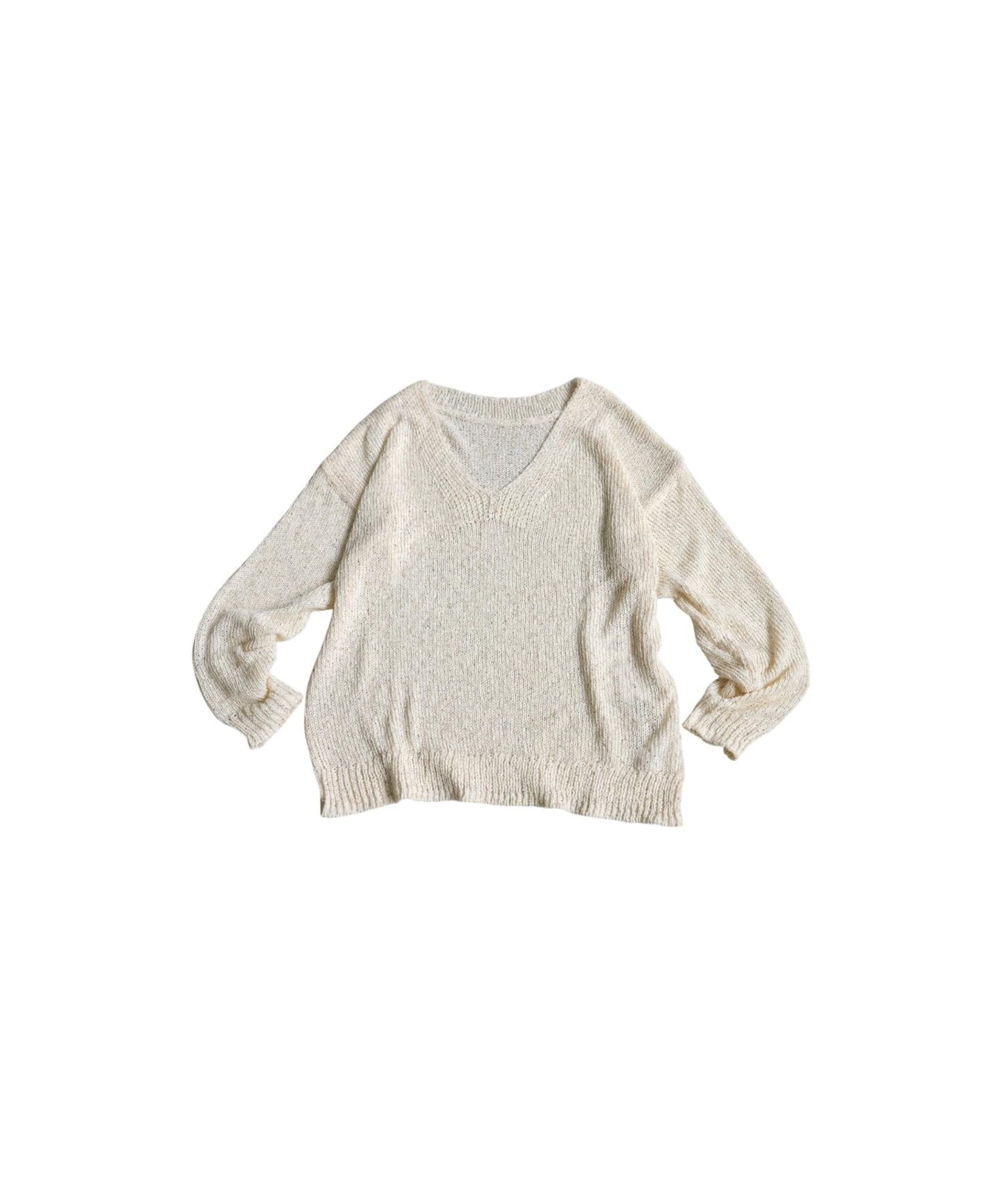 Ladies V-Neck Slub Knit