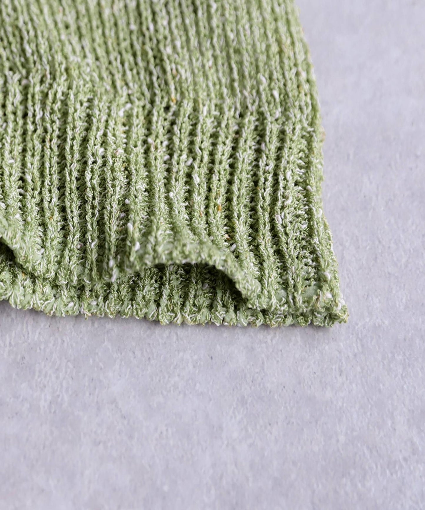 Ladies V-Neck Slub Knit