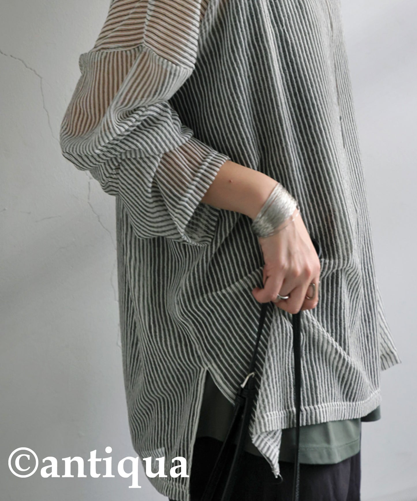 Ladies Striped Sheer Top