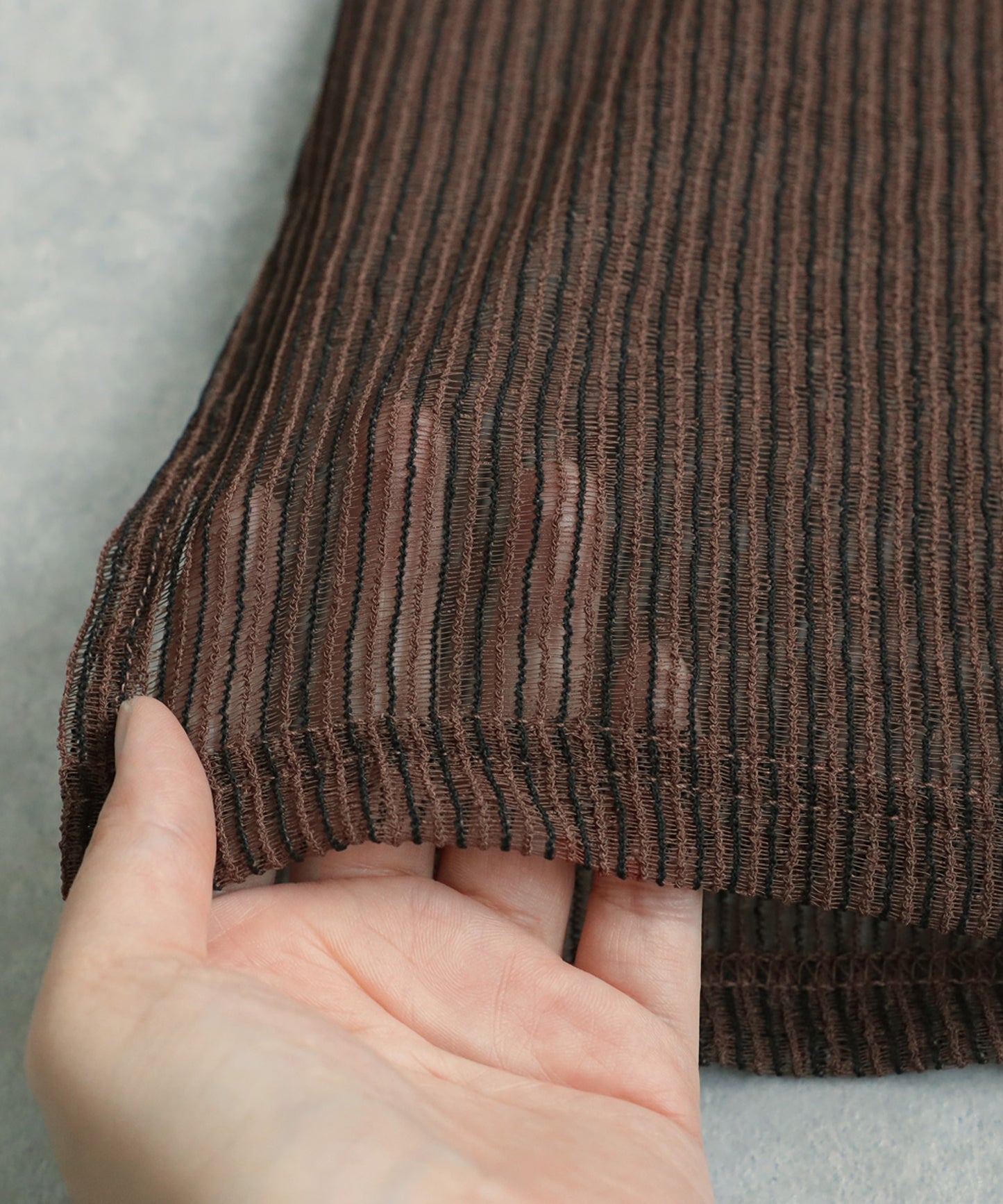 Ladies Striped Sheer Top