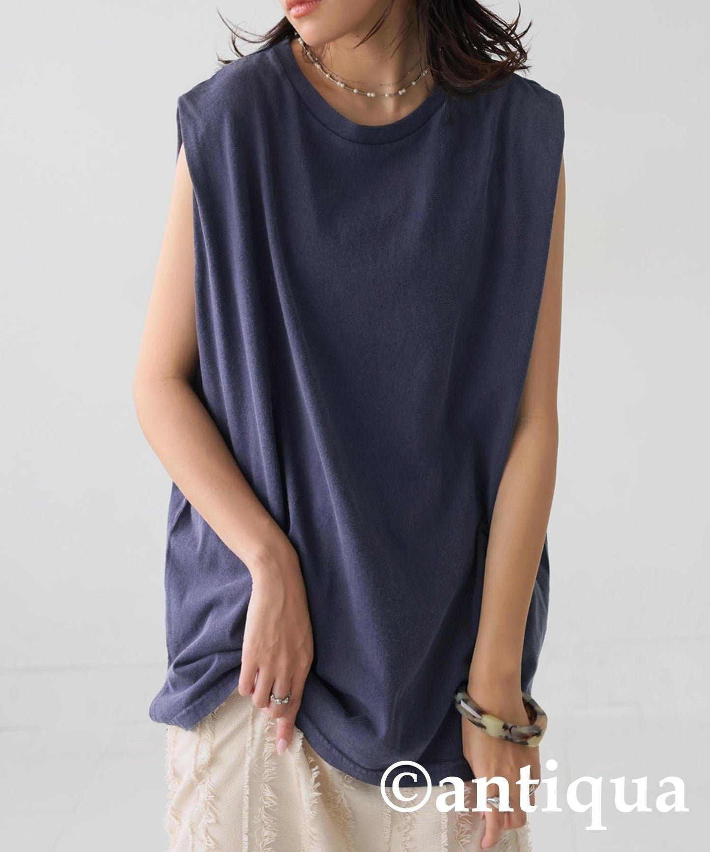 Ladies Acid Wash Sleeveless Tops