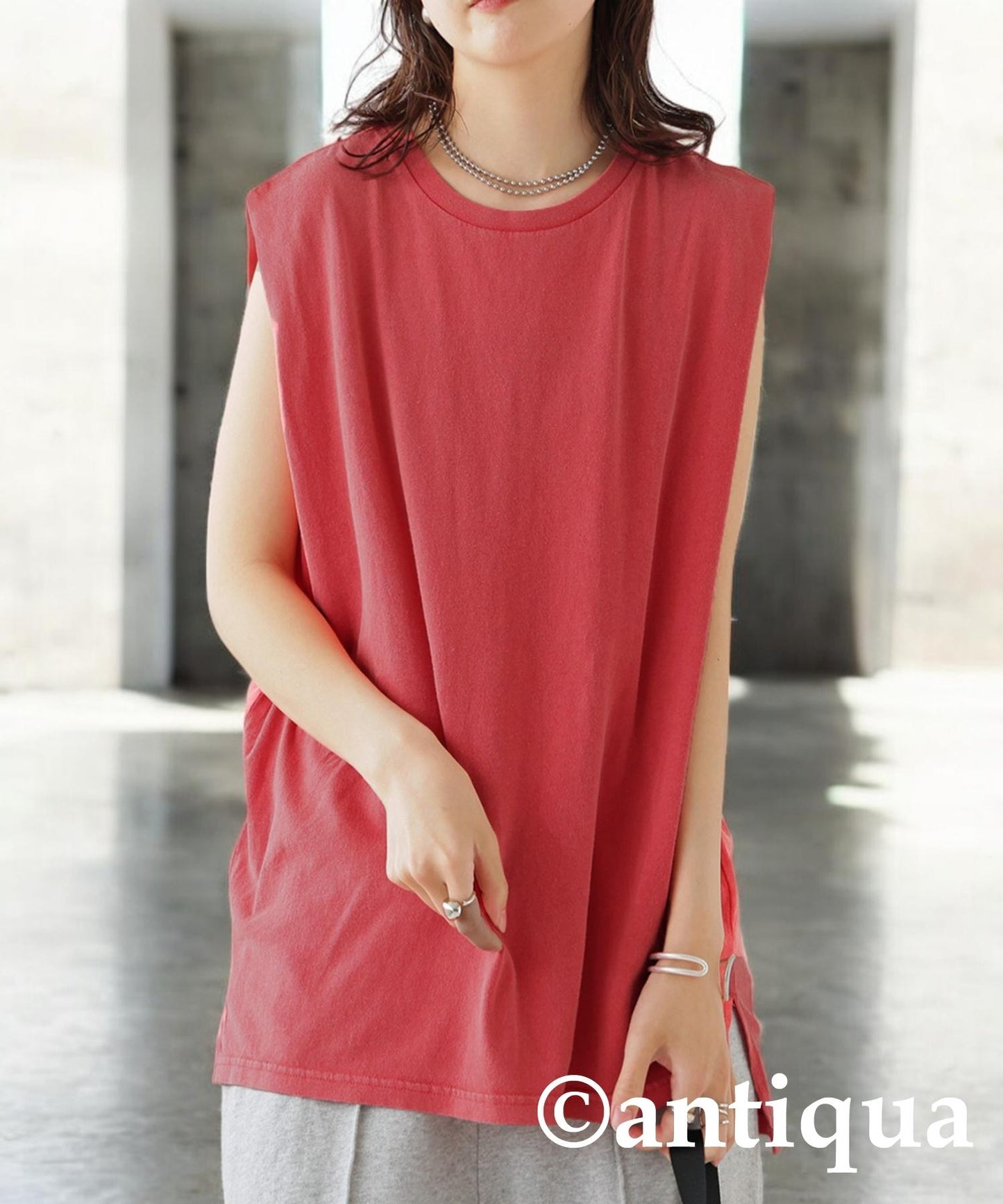 Ladies Acid Wash Sleeveless Tops