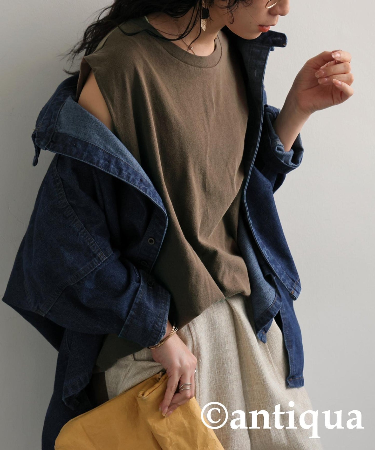 Ladies Acid Wash Sleeveless Tops