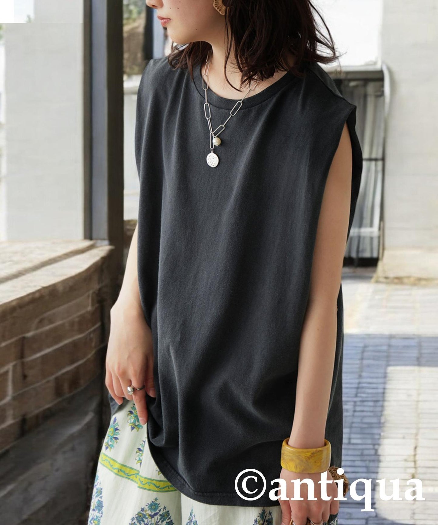 Ladies Acid Wash Sleeveless Tops